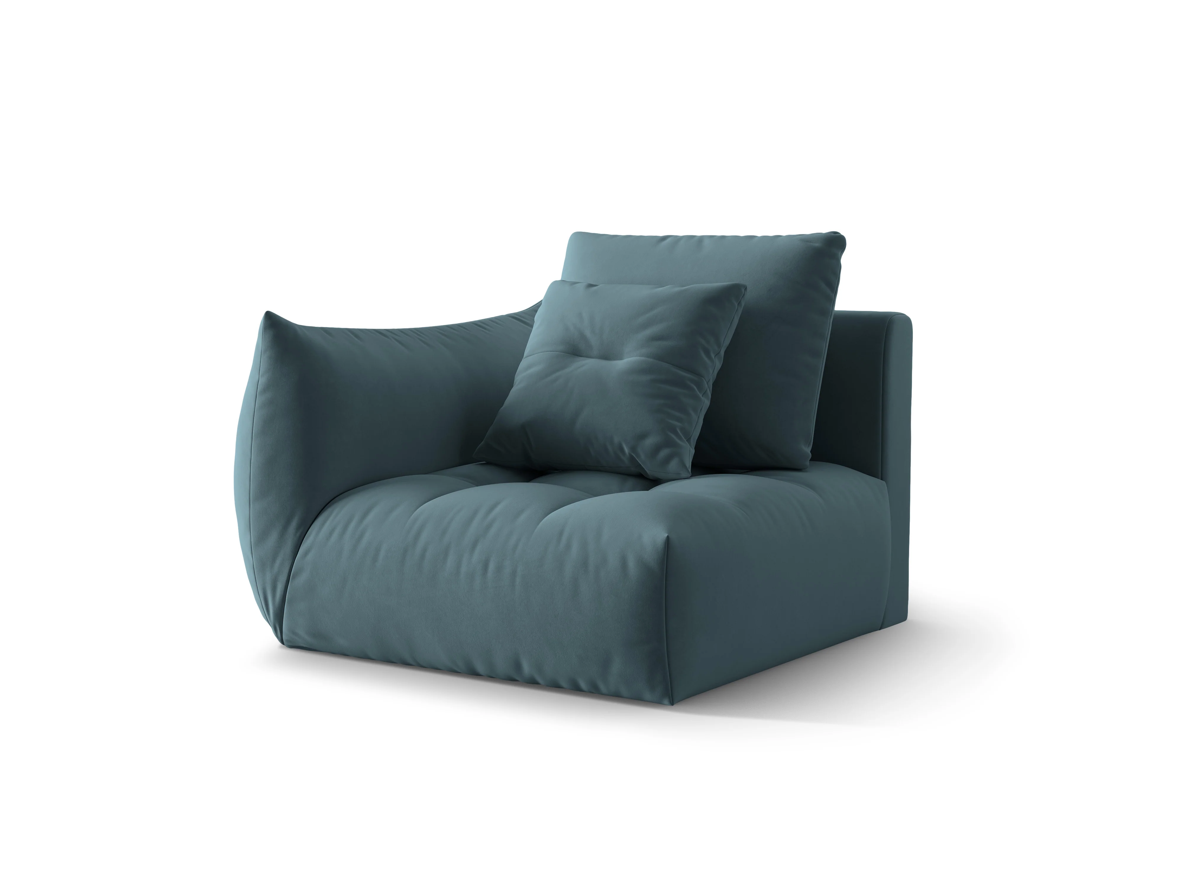 Sofa modułowa aksamitna BLOOM - element lewostronny jasnoniebieski - Image 3