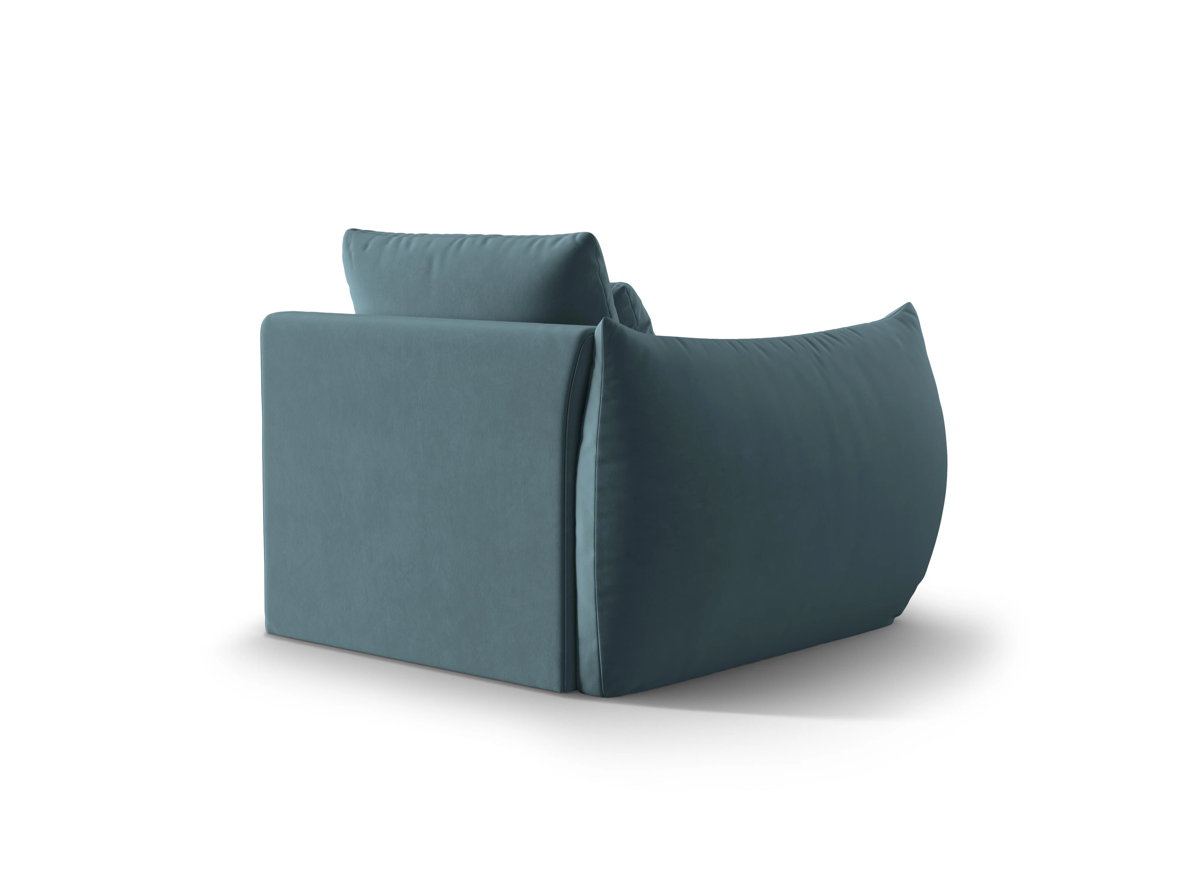 Sofa modułowa aksamitna BLOOM - element lewostronny jasnoniebieski - Image 5