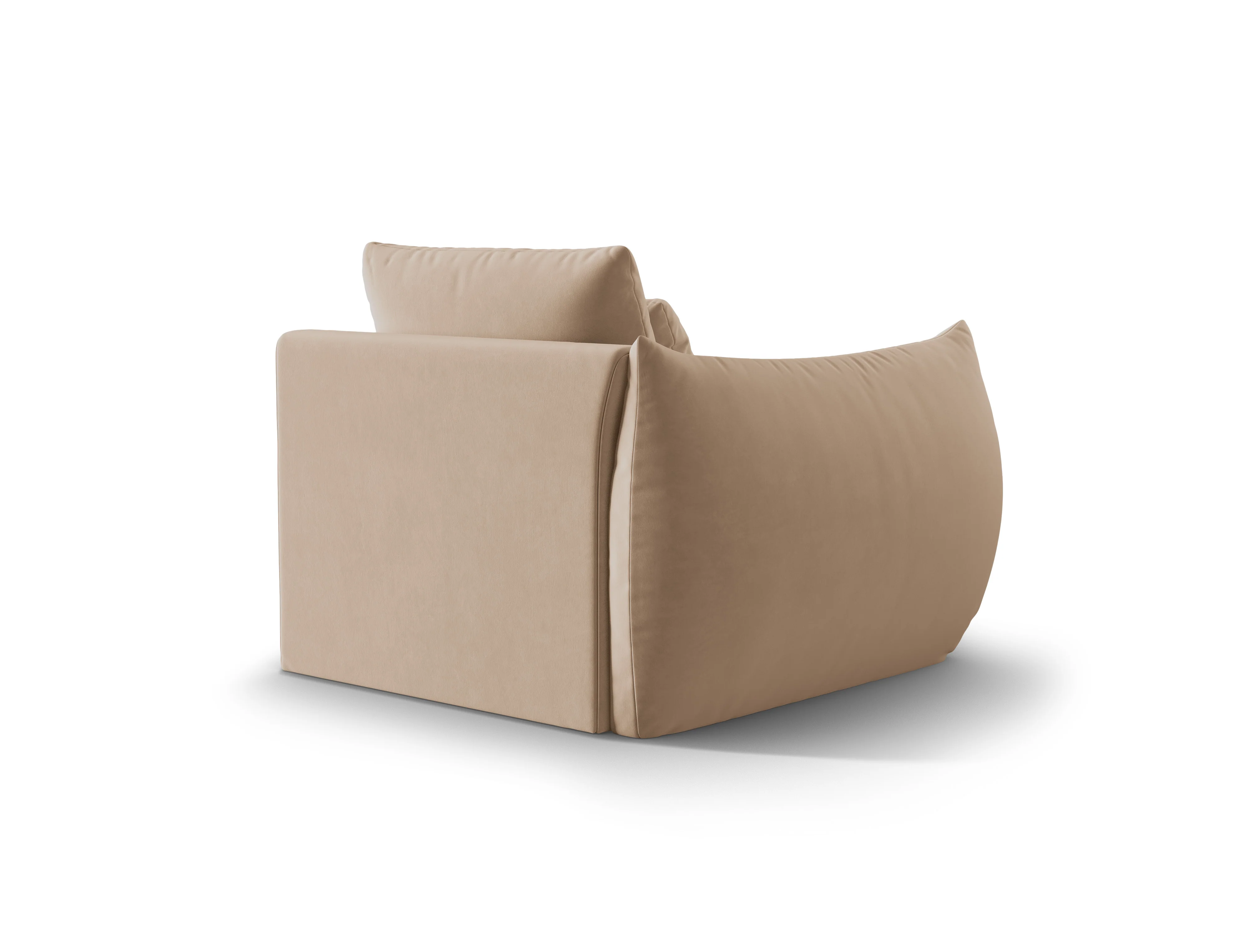 Sofa modułowa aksamitna BLOOM - element lewostronny piaskowy - Image 5