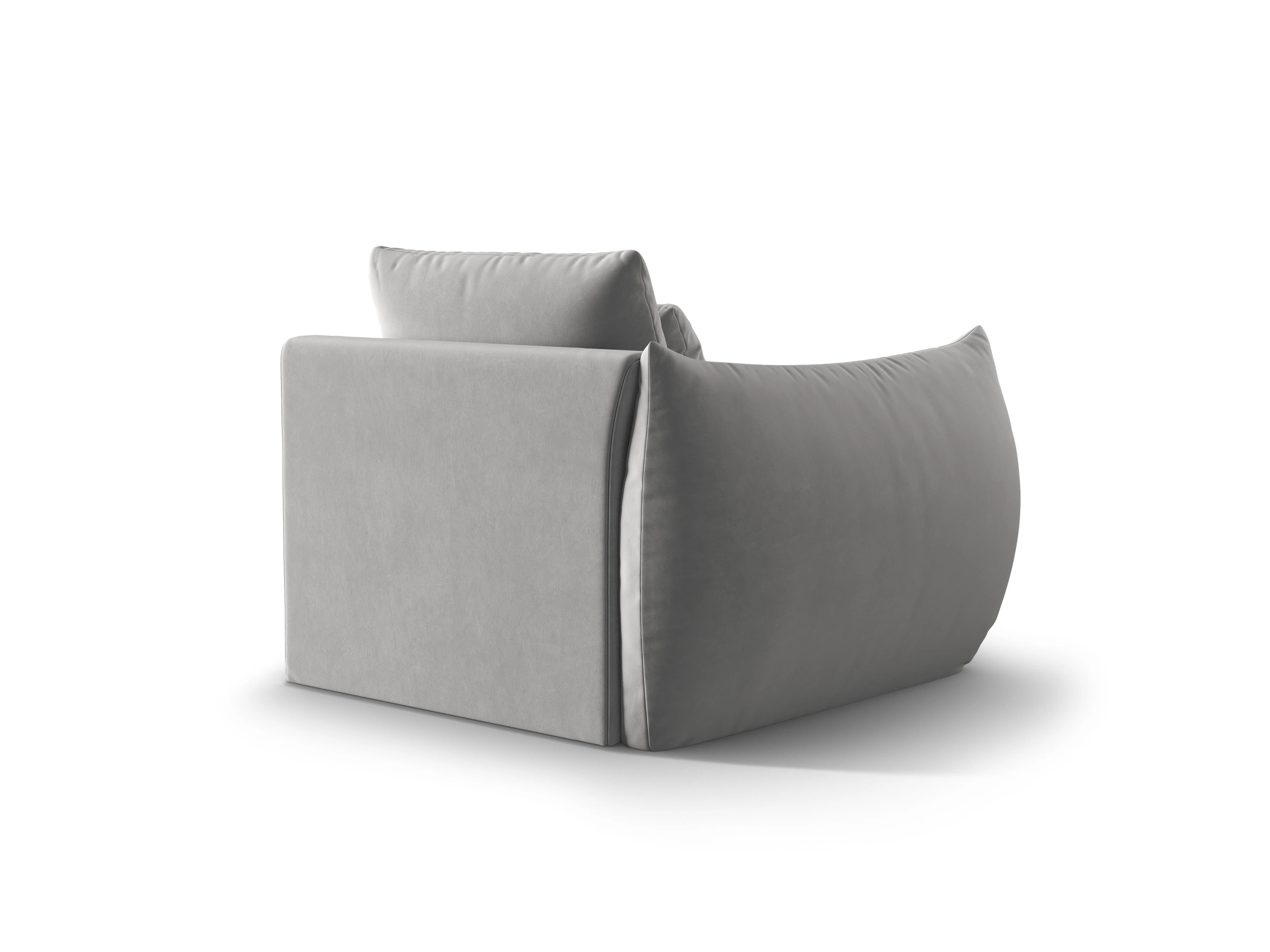 Sofa modułowa aksamitna BLOOM - element lewostronny szary - Image 5