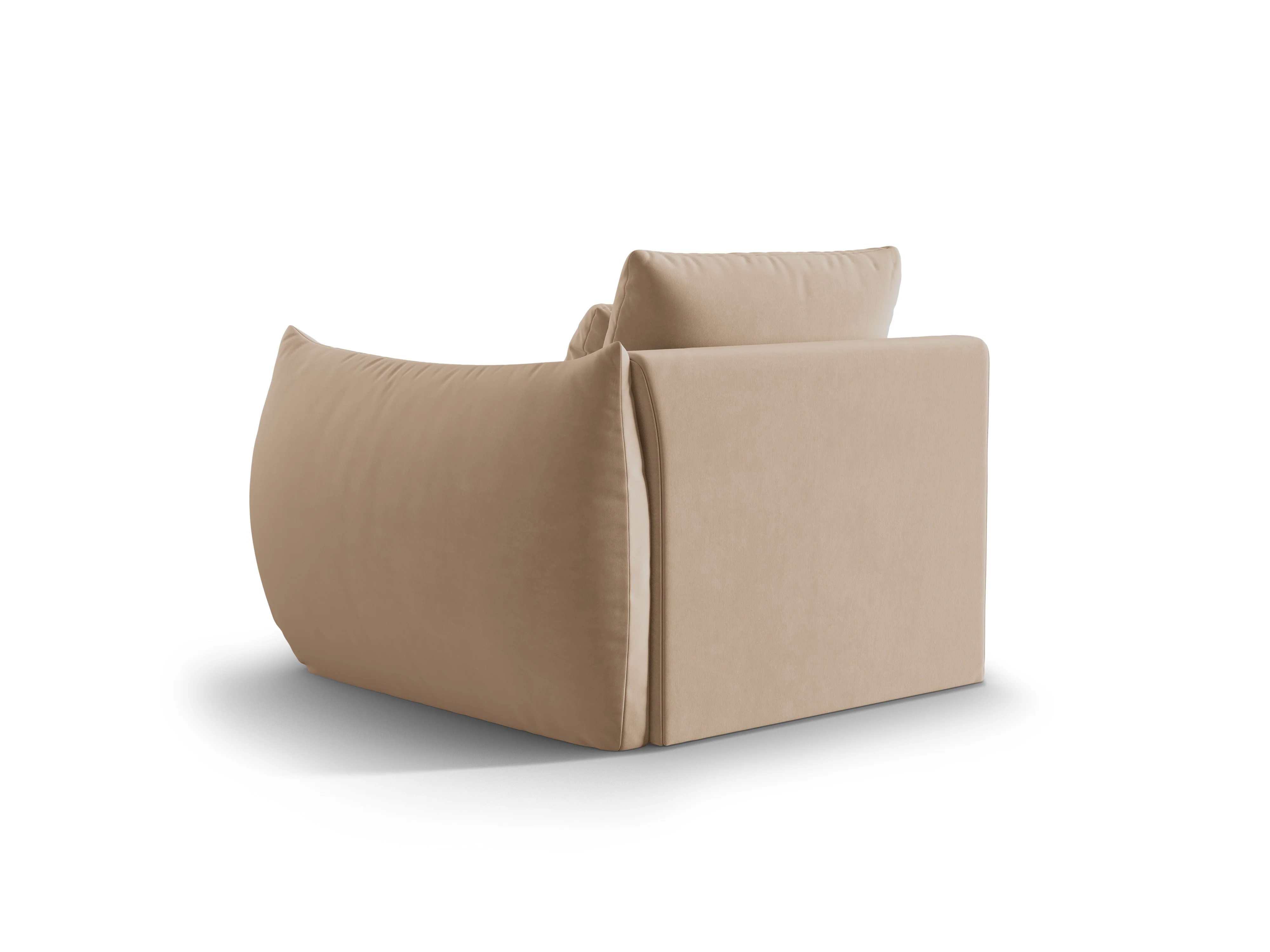Sofa modułowa aksamitna BLOOM - element prawostronny piaskowy - Image 5