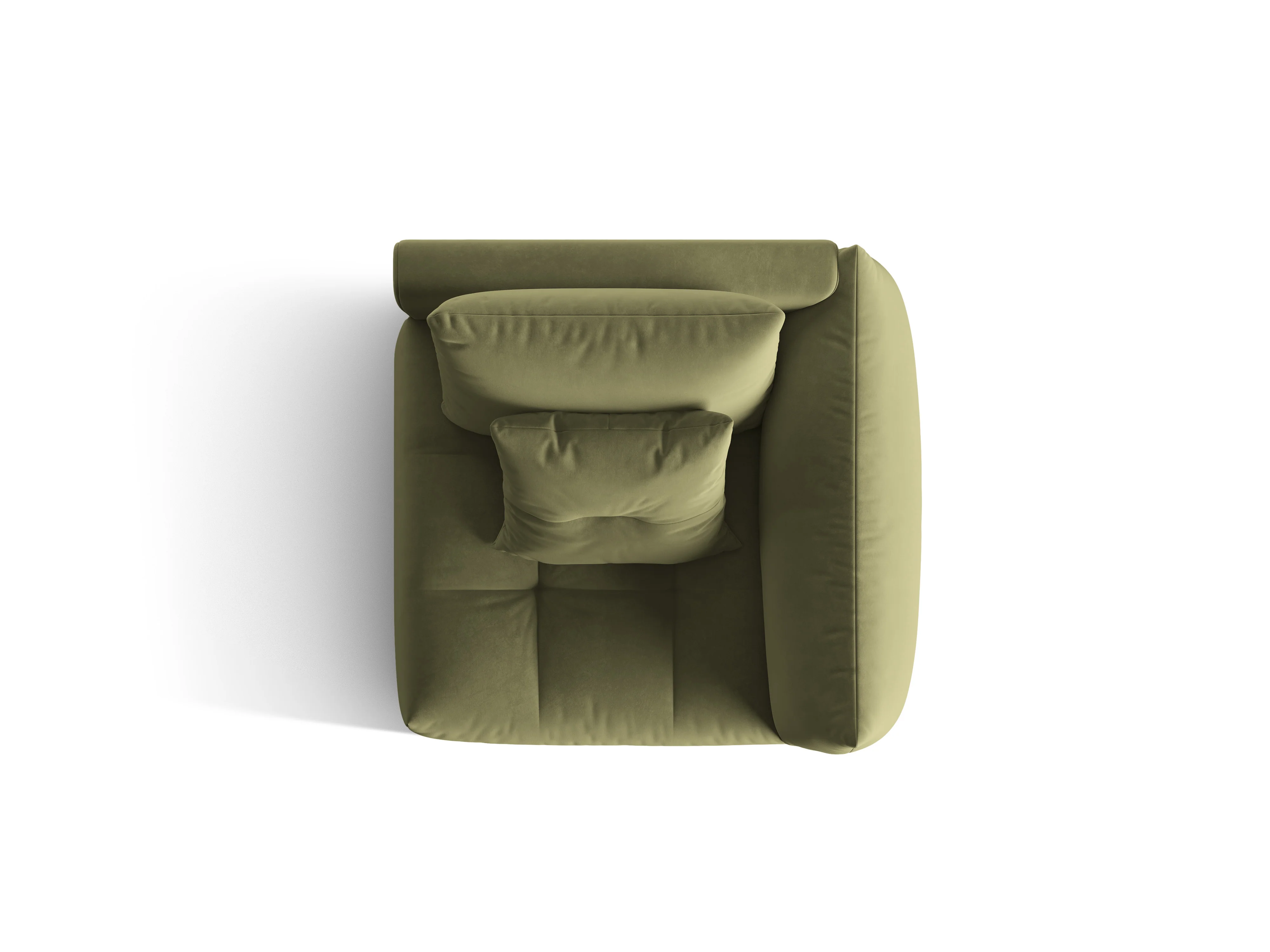 Sofa modułowa aksamitna BLOOM - element prawostronny zielony - Image 4