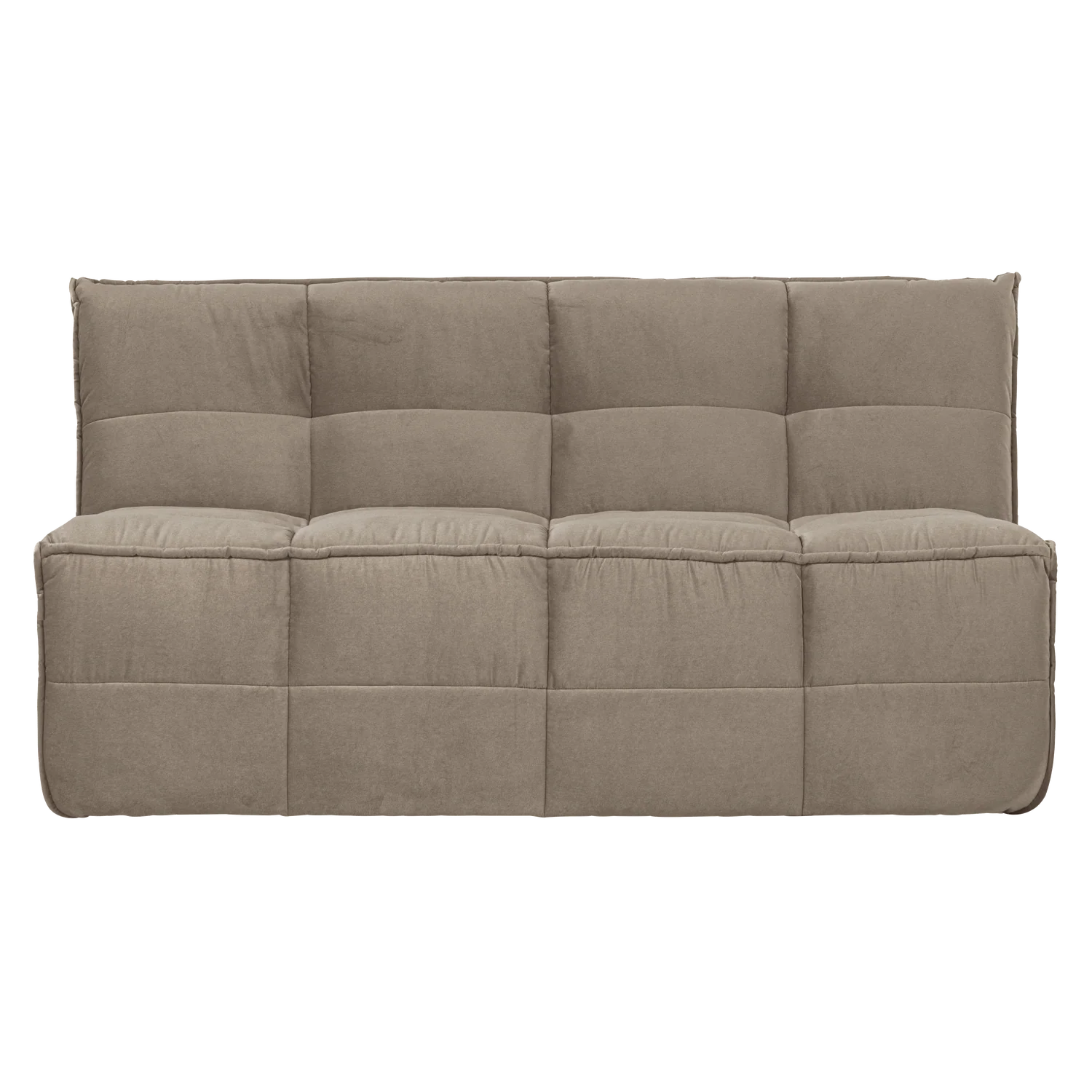 Sofa modułowa aksamitna CLUSTER BENCH - element 3-osobowy beżowy - Image 3