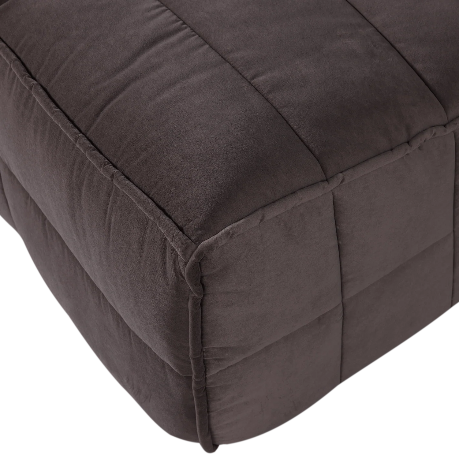 Sofa aksamitna CLUSTER BENCH - moduł 3-osobowy czekoladowy - Image 2