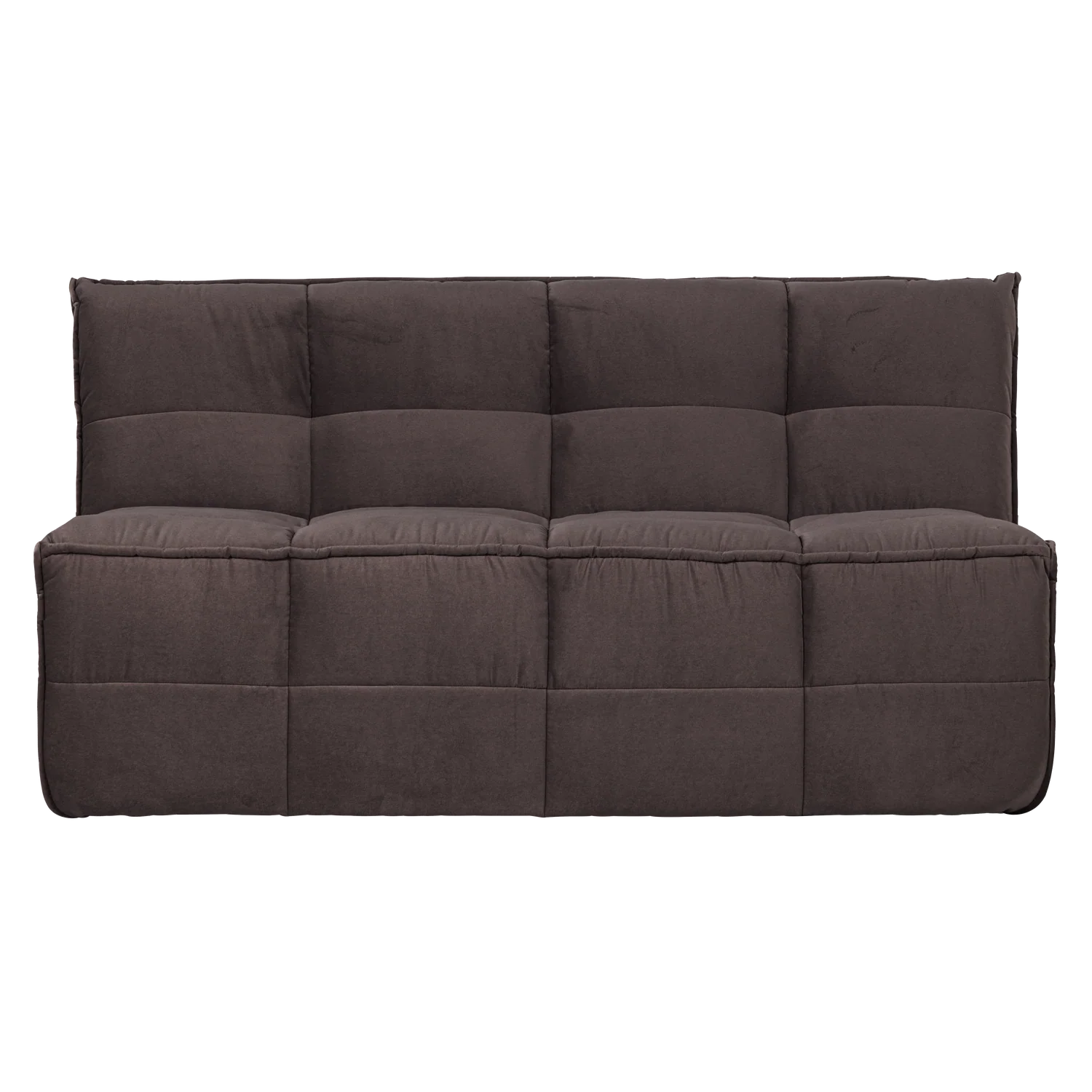 Sofa aksamitna CLUSTER BENCH - moduł 3-osobowy czekoladowy - Image 5