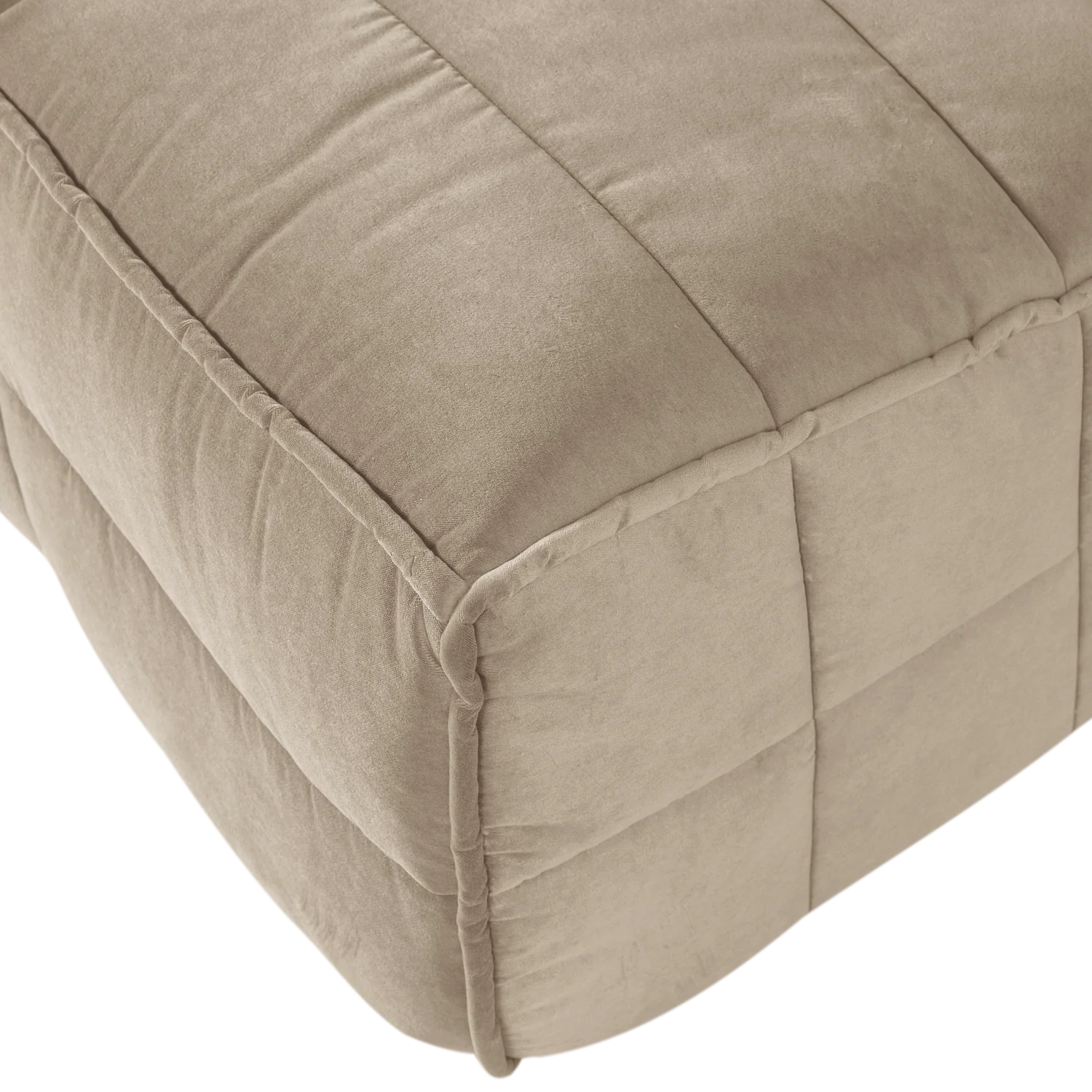 Sofa aksamitna CLUSTER BENCH - moduł 3-osobowy piaskowy - Image 2