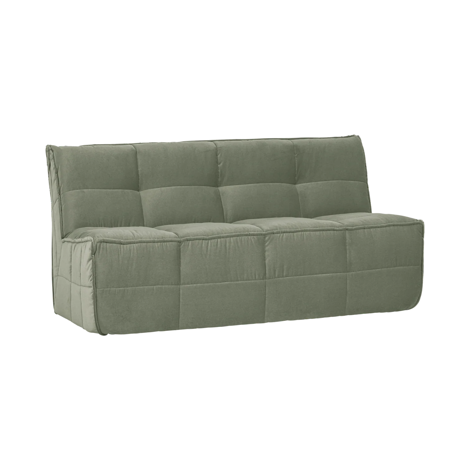 Sofa aksamitna CLUSTER BENCH - moduł 3-osobowy pistacjowy
