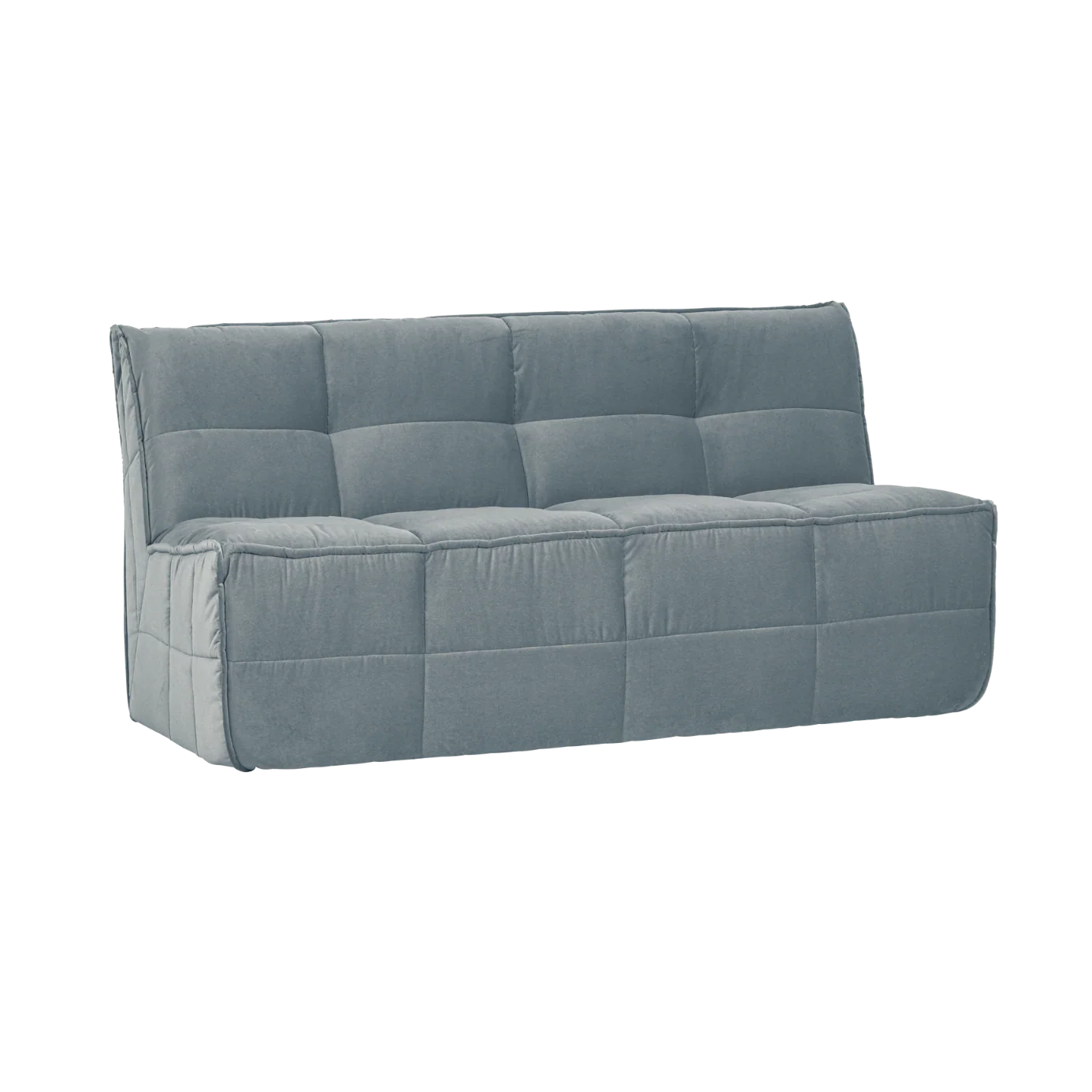 Sofa aksamitna CLUSTER BENCH - moduł 3-osobowy turkusowy