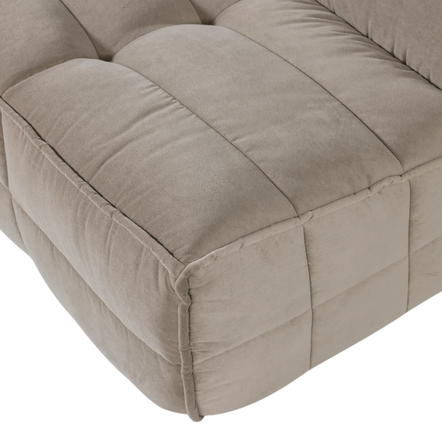 Sofa aksamitna CLUSTER - moduł 3-osobowy beżowy - Image 2