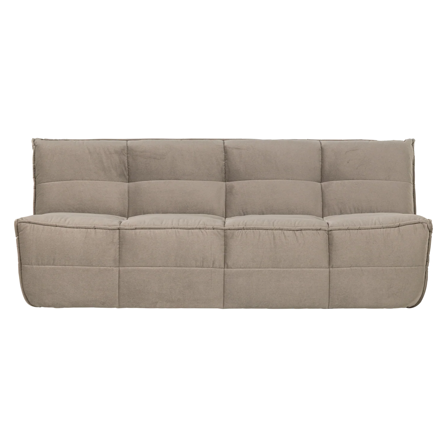 Sofa aksamitna CLUSTER - moduł 3-osobowy beżowy - Image 3