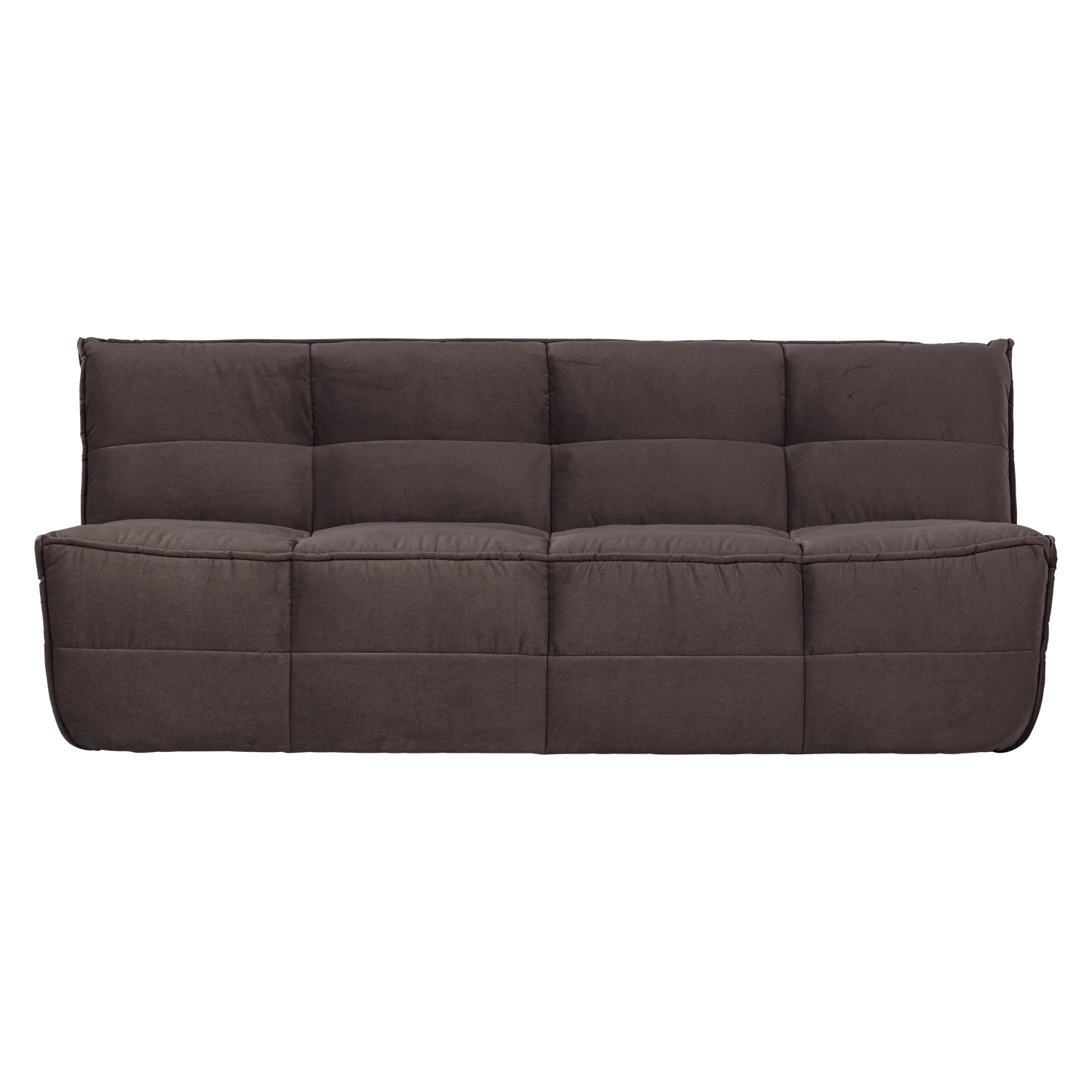 Sofa aksamitna CLUSTER - moduł 3-osobowy czekoladowy - Image 3