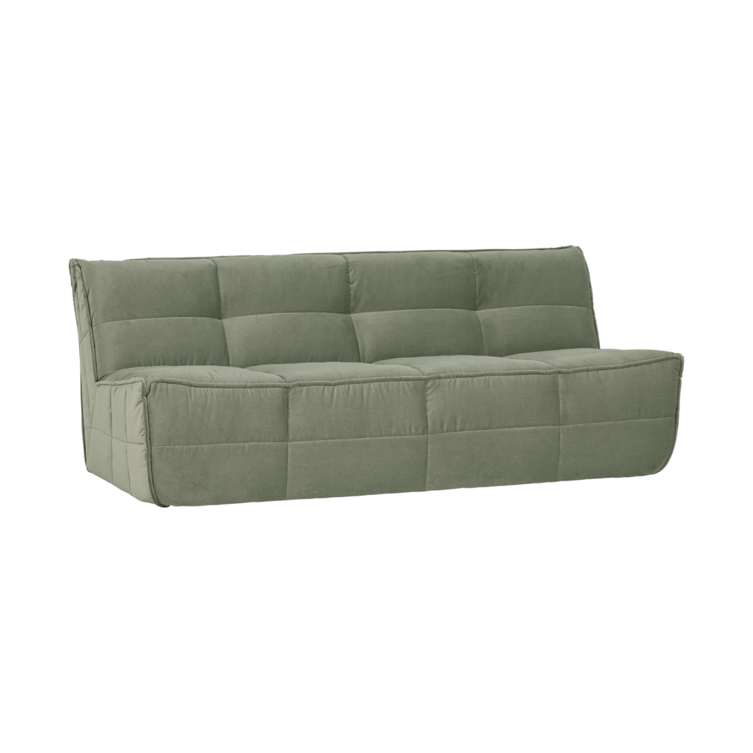 Sofa aksamitna CLUSTER - moduł 3-osobowy pistacjowy