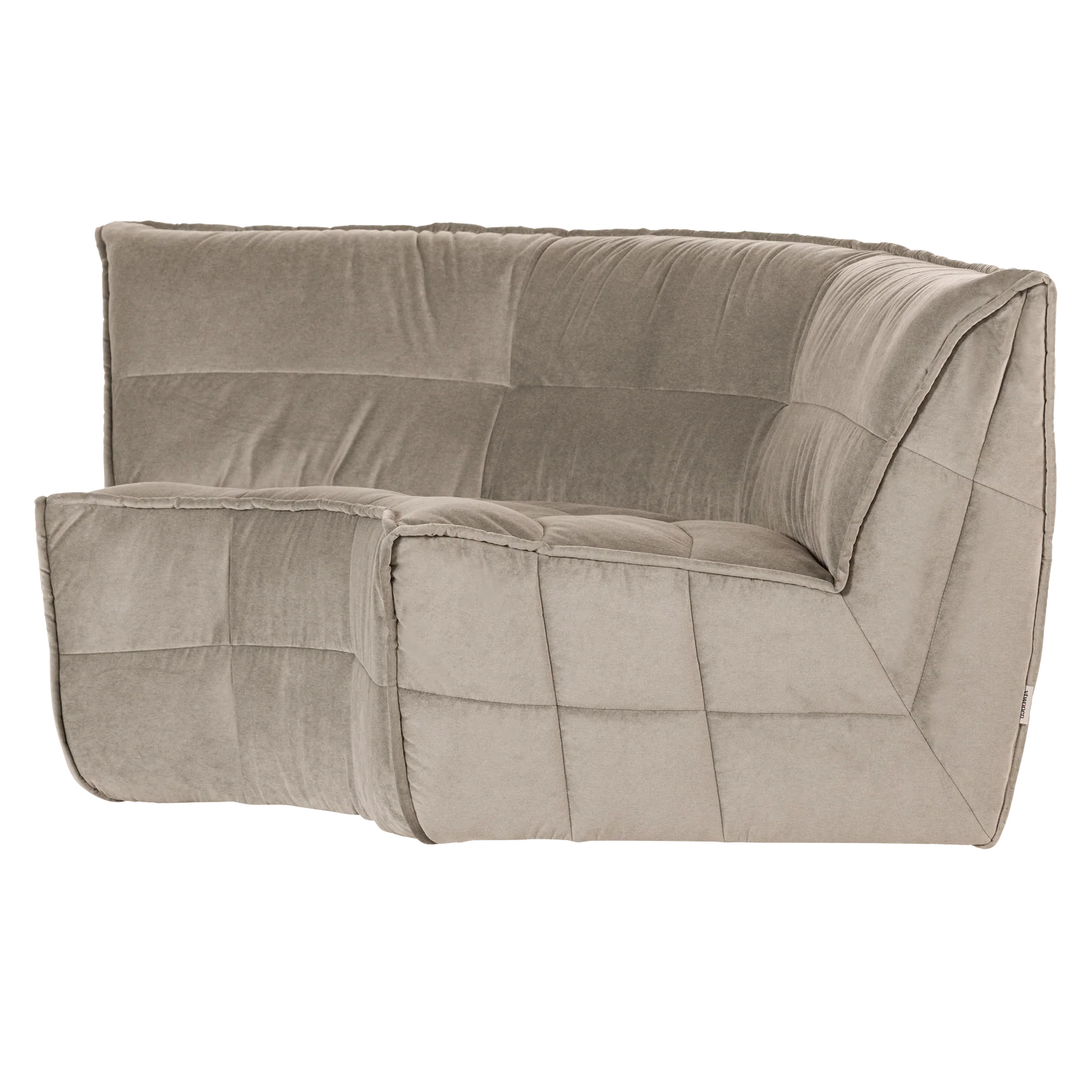 Sofa aksamitna CLUSTER - moduł narożny beżowy - Image 4