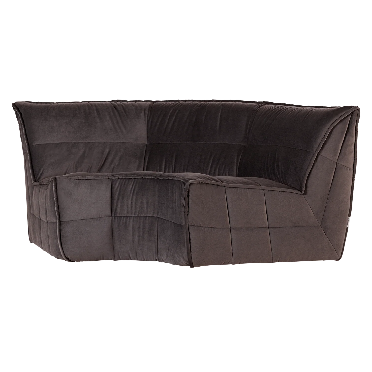 Sofa aksamitna CLUSTER - moduł narożny czekoladowy - Image 3