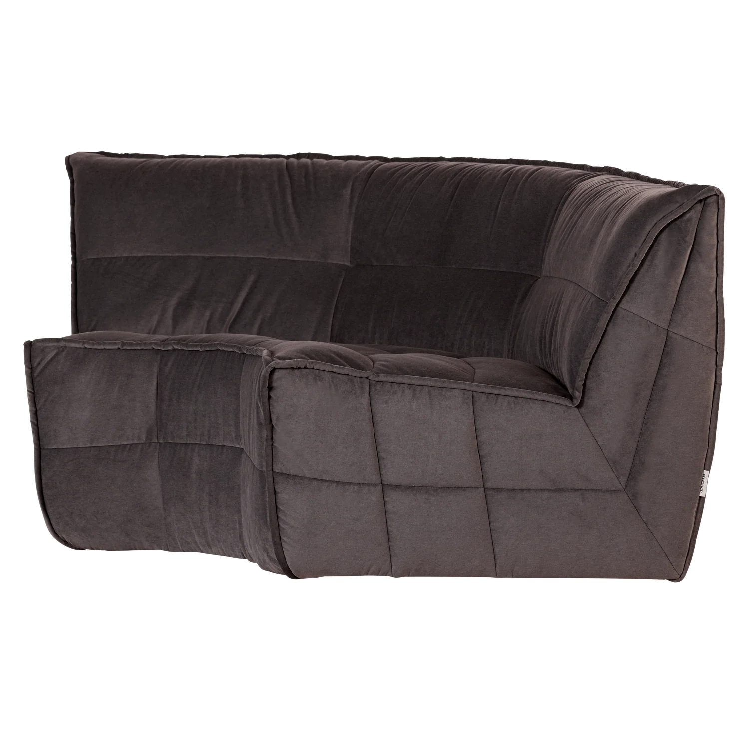 Sofa aksamitna CLUSTER - moduł narożny czekoladowy - Image 4