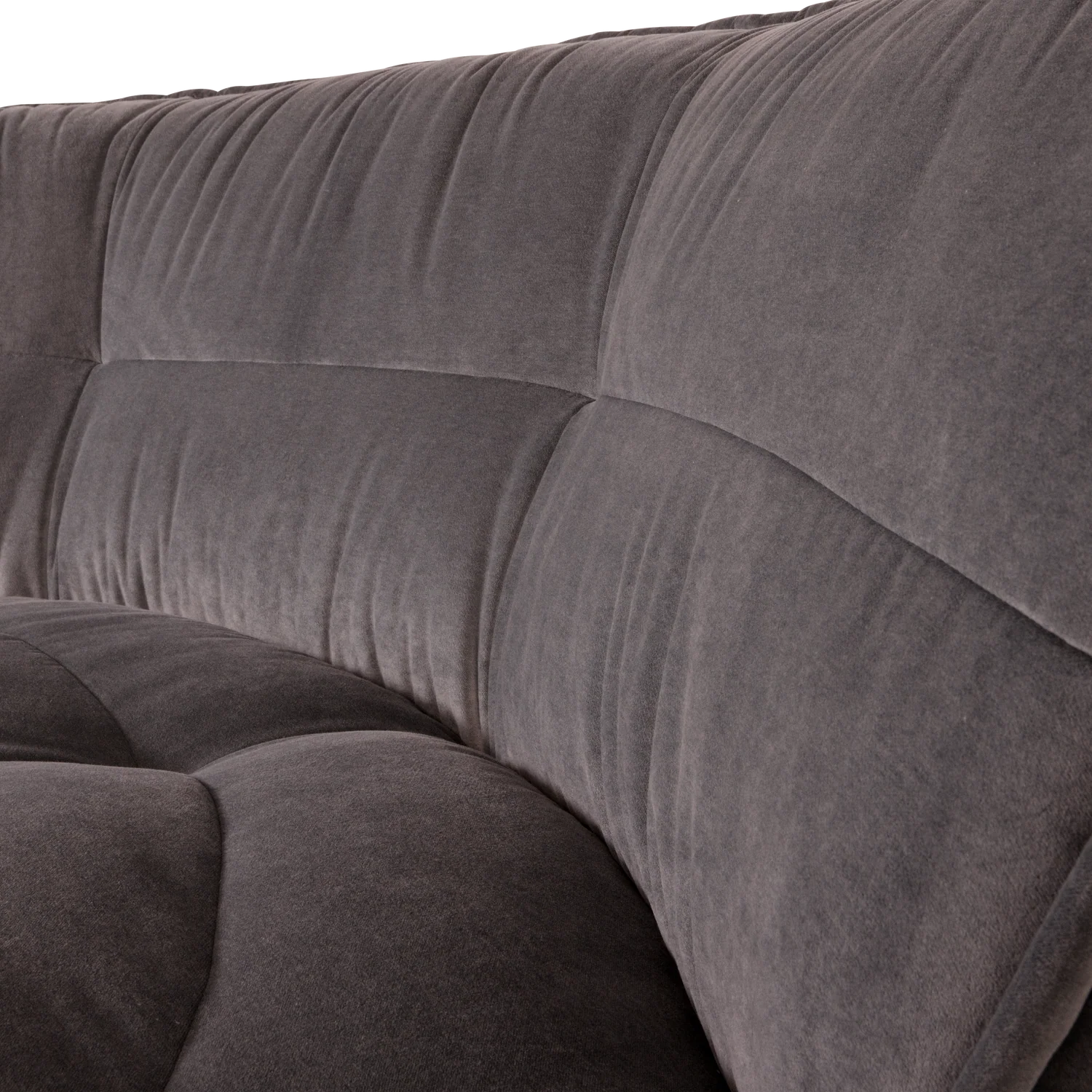 Sofa aksamitna CLUSTER - moduł narożny czekoladowy - Image 6