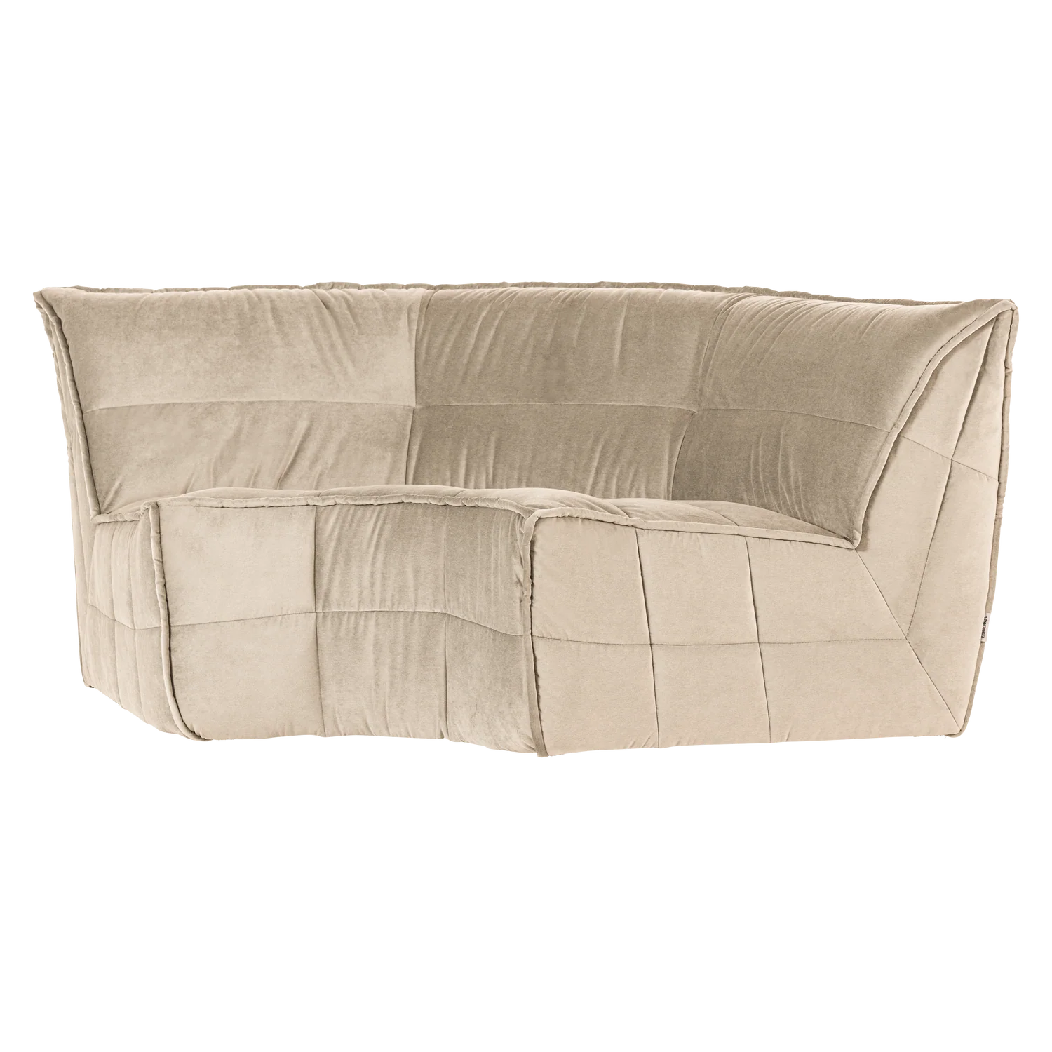 Sofa aksamitna CLUSTER - moduł narożny piaskowy - Image 3