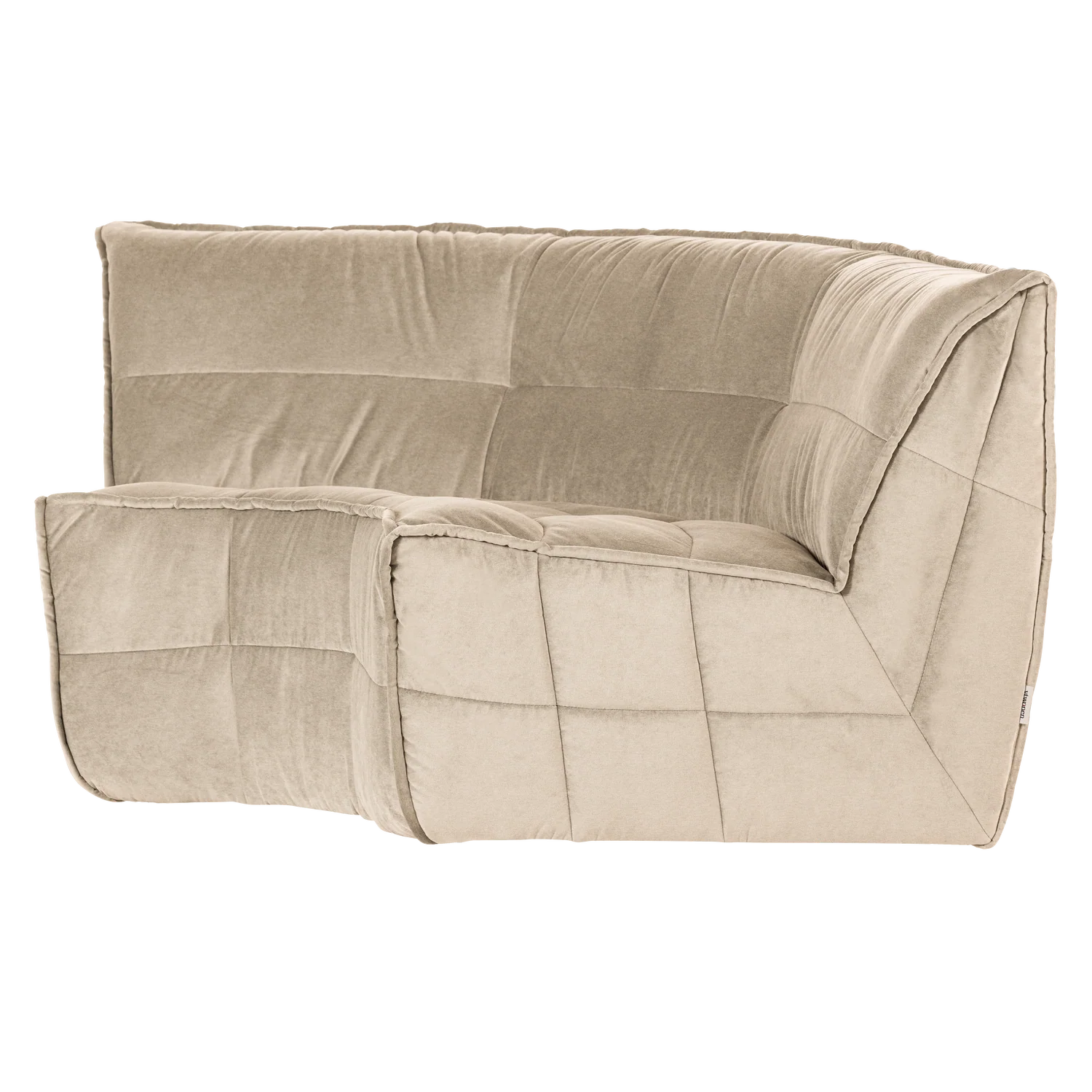 Sofa aksamitna CLUSTER - moduł narożny piaskowy - Image 4
