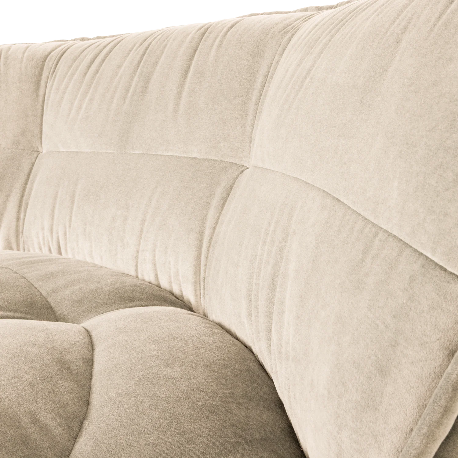 Sofa aksamitna CLUSTER - moduł narożny piaskowy - Image 6