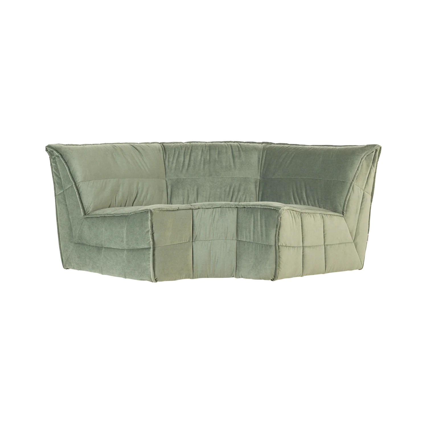 Sofa aksamitna CLUSTER - moduł narożny pistacjowy