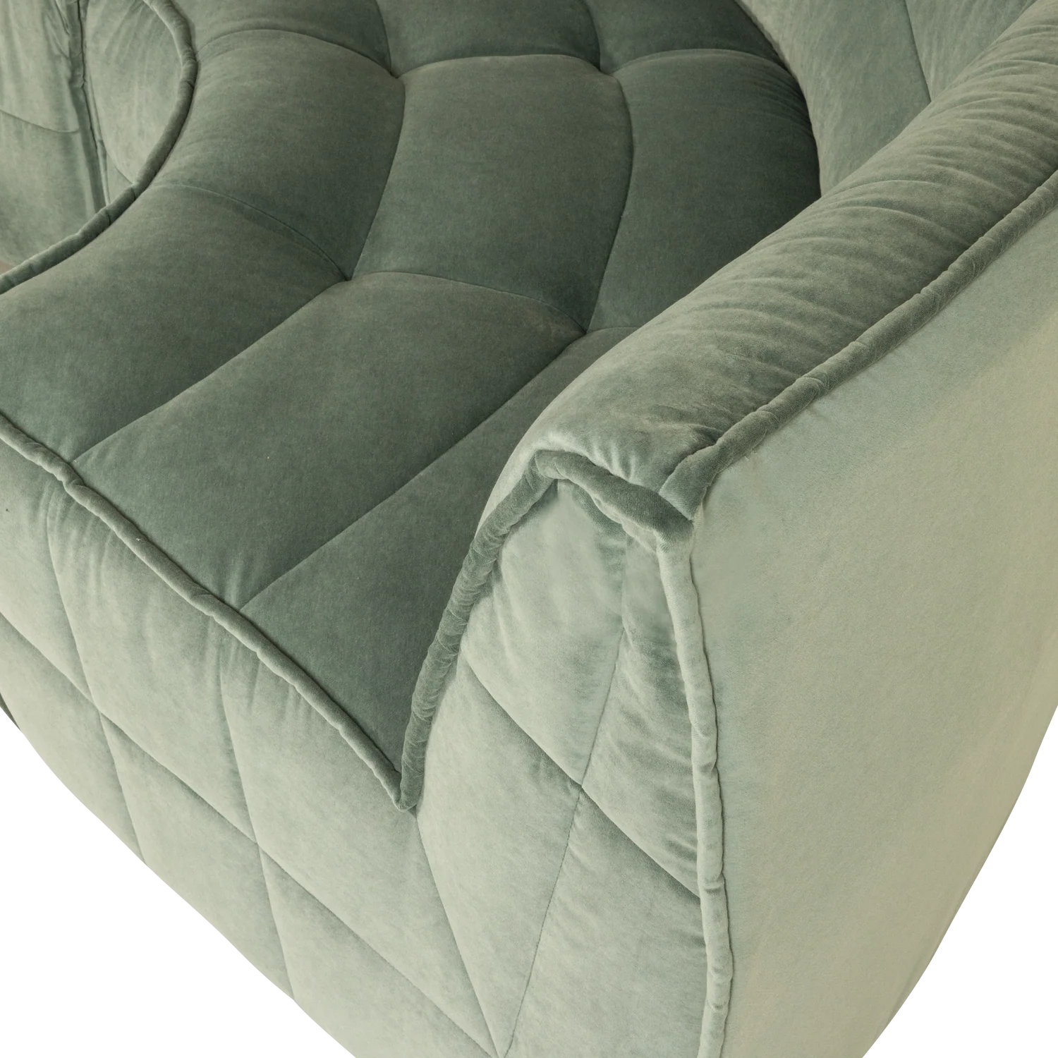 Sofa aksamitna CLUSTER - moduł narożny pistacjowy - Image 2
