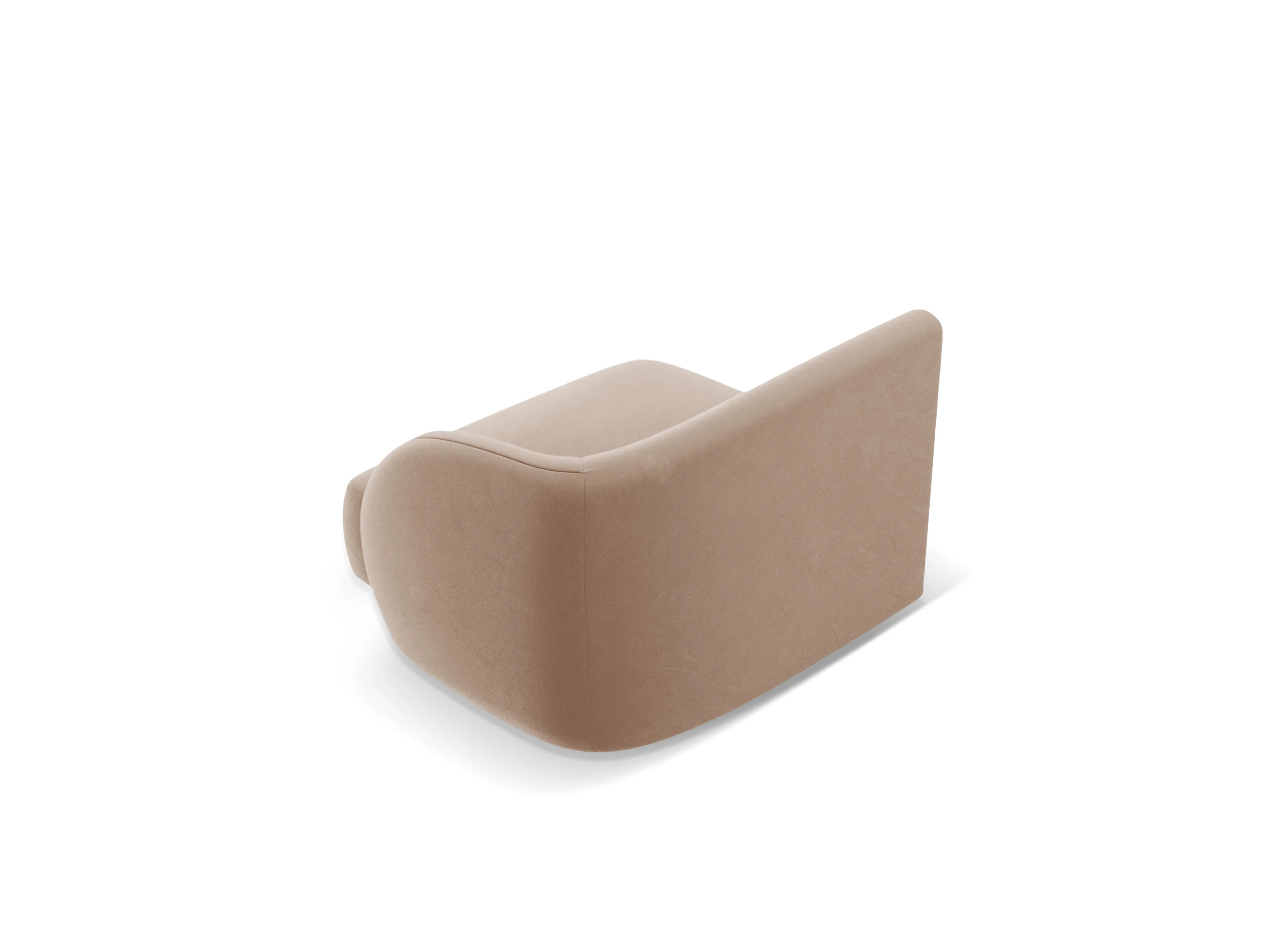 Sofa modułowa aksamitna MILEY - moduł prawostronny cappuccino - Image 4