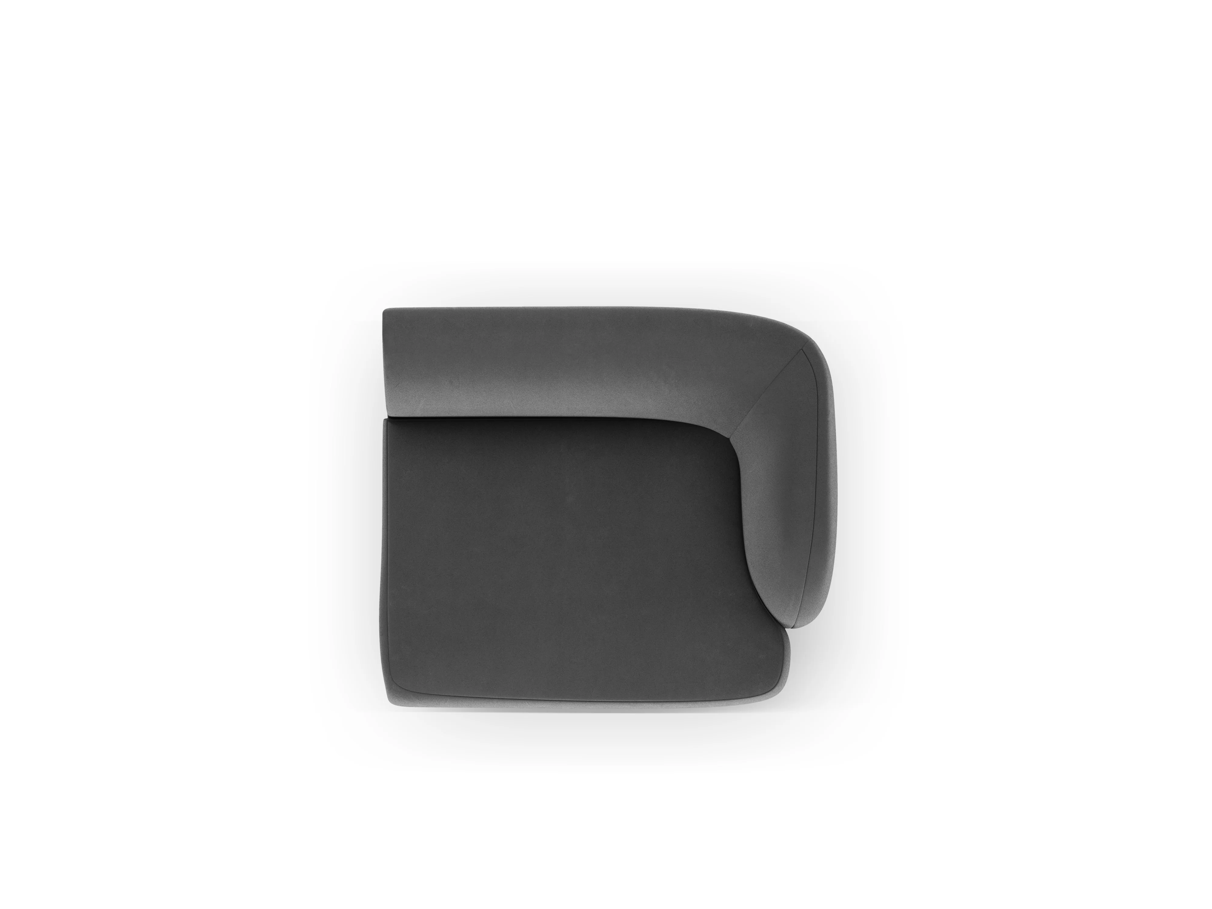 Sofa modułowa aksamitna MILEY - moduł prawostronny szary - Image 3