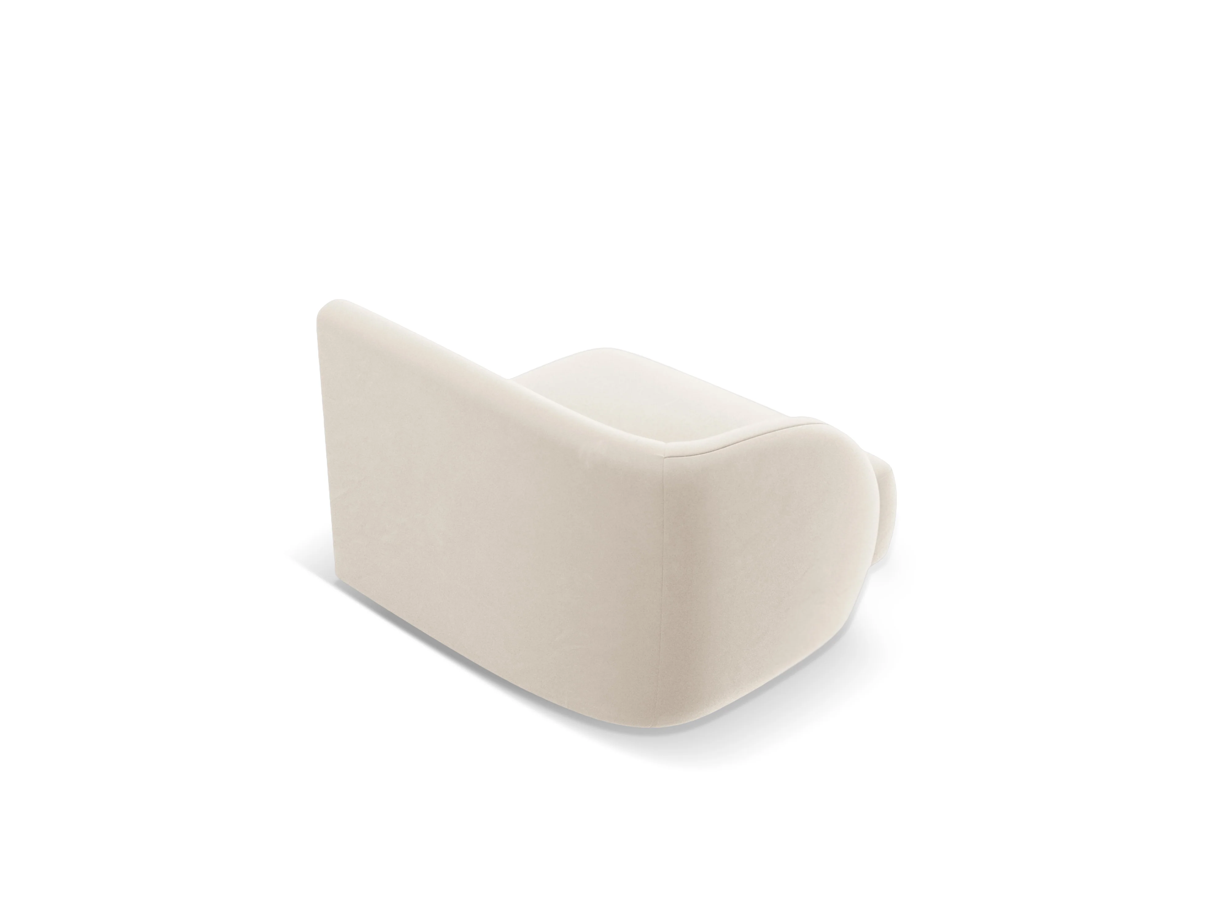 Sofa modułowa aksamitna MILEY - moduł lewostronny jasnobeżowy - Image 4