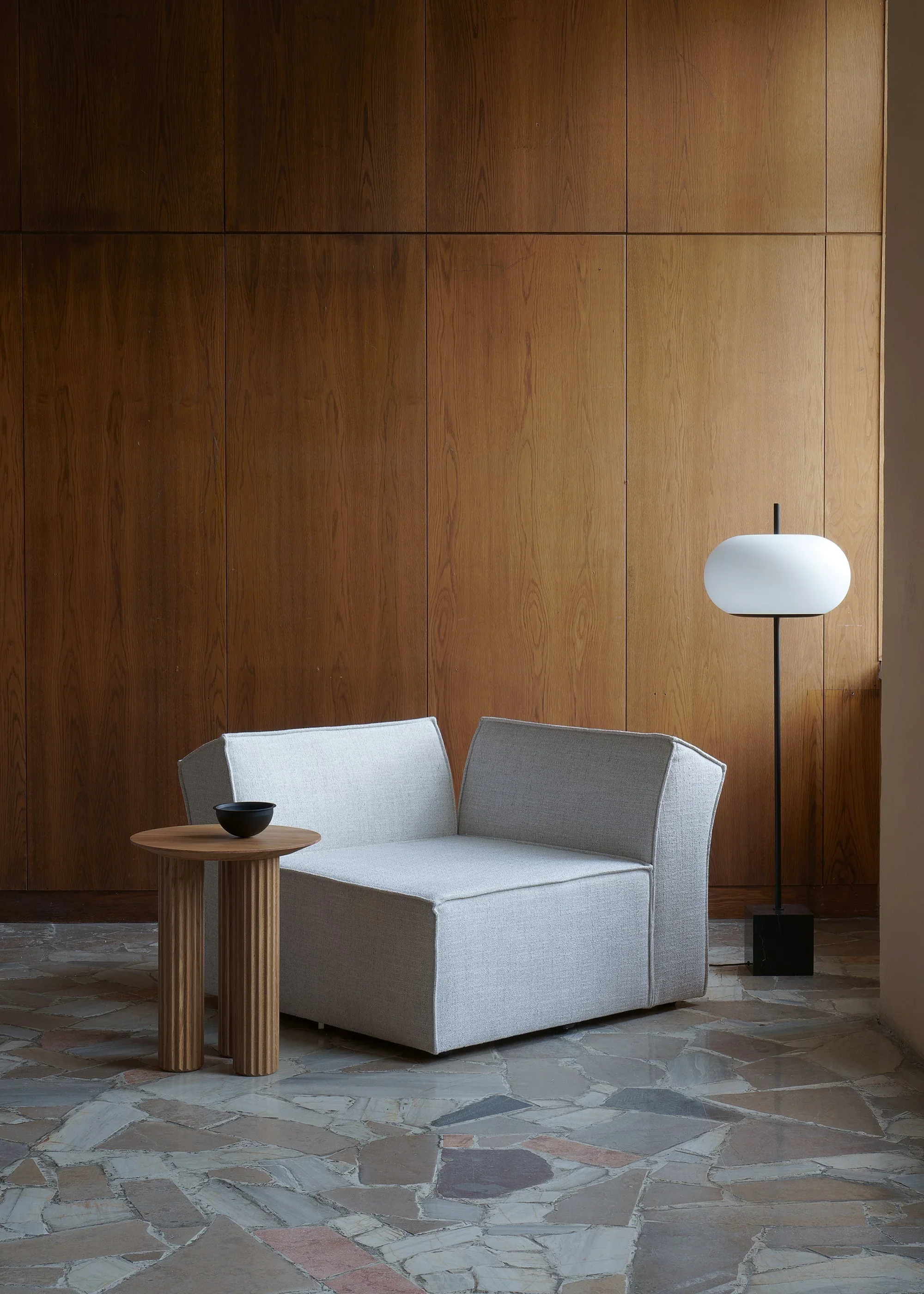 Sofa modułowa ANDO - puf jasnoszary - Image 9