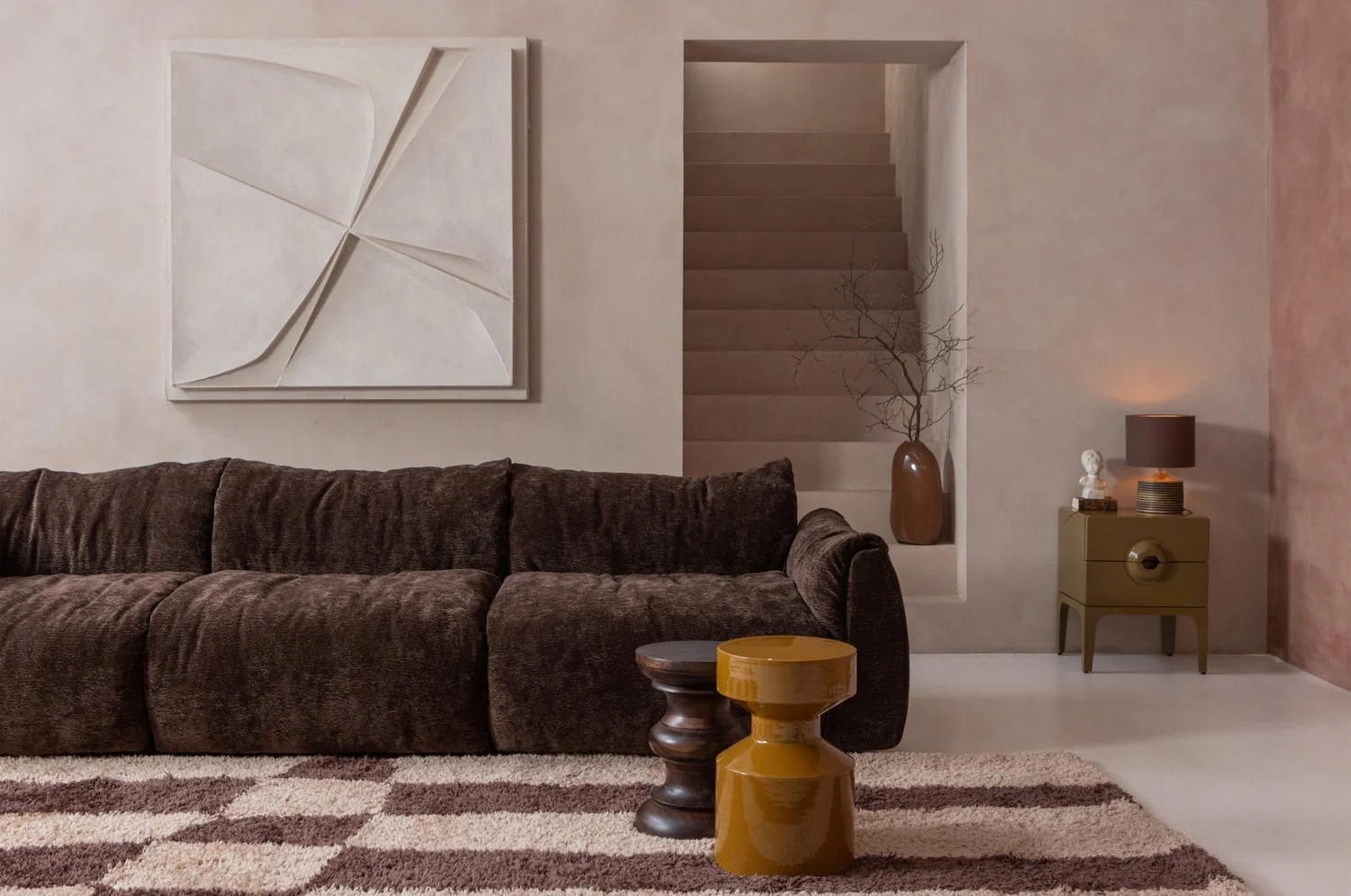 Sofa modułowa BAGGY - element ciemnobrązowy szenil - Image 2