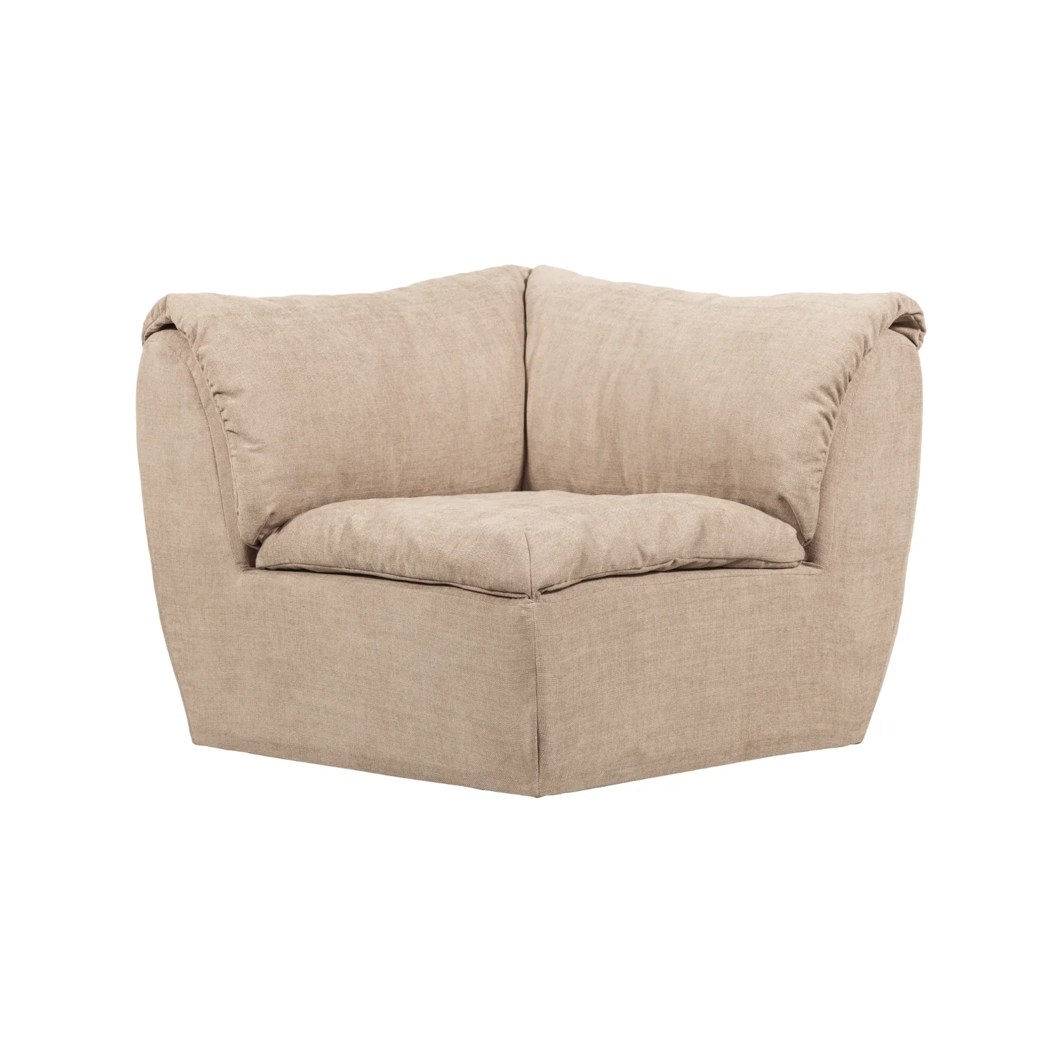 Sofa modułowa BAGGY - element narożny piaskowy