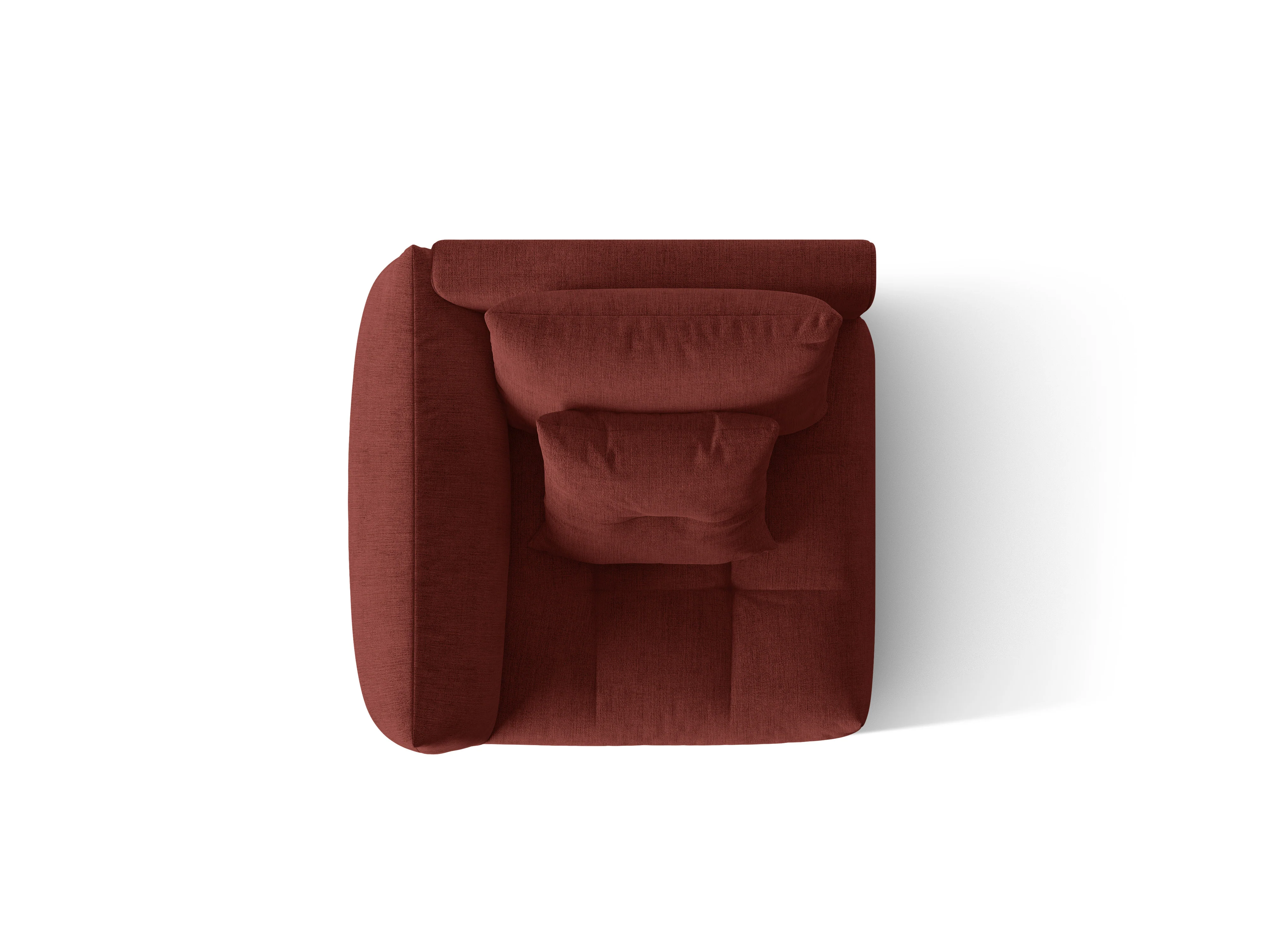 Sofa modułowa BLOOM - element lewostronny czerwony szenil - Image 4