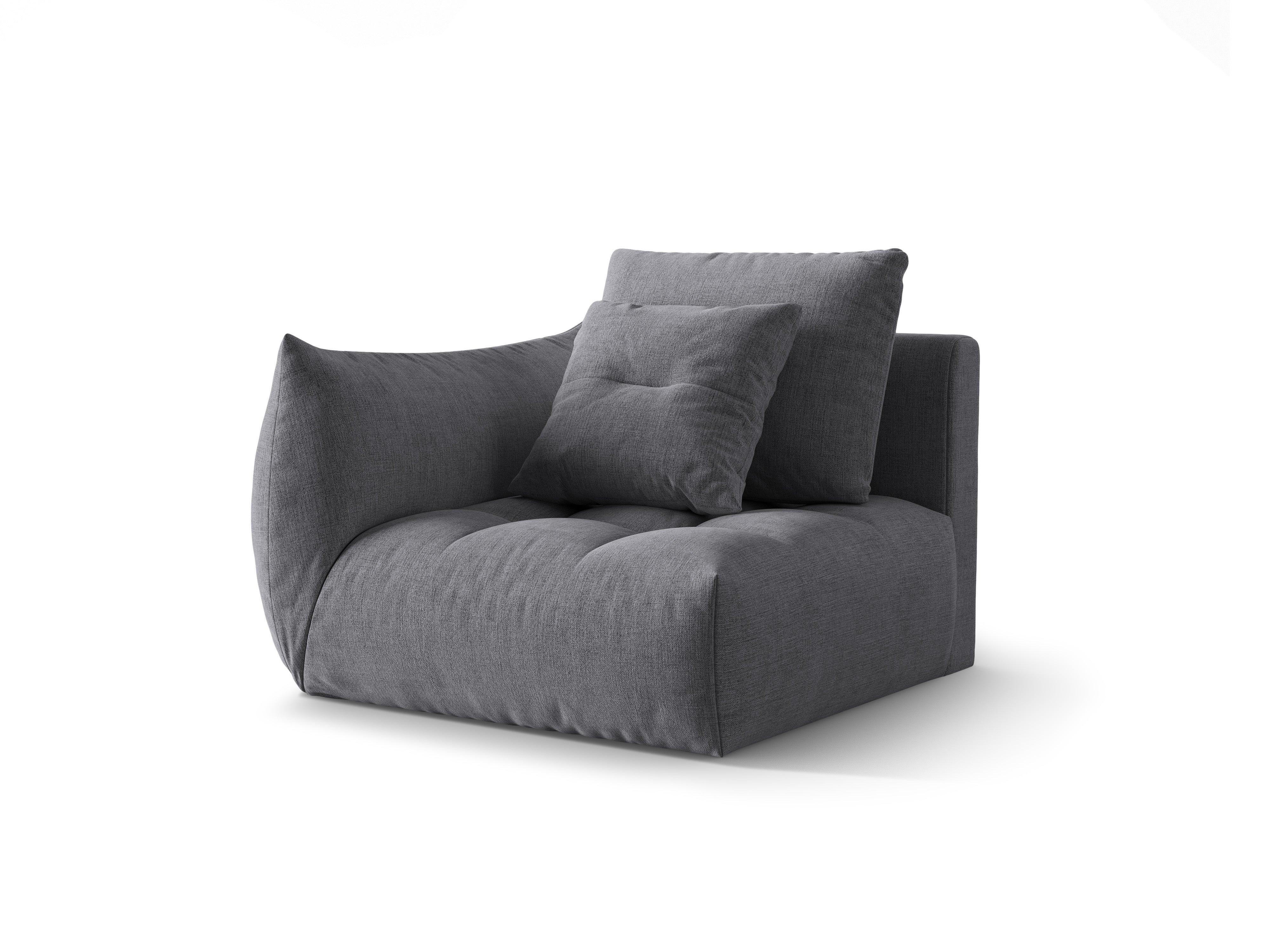 Sofa modułowa BLOOM - element lewostronny szary szenil - Image 3