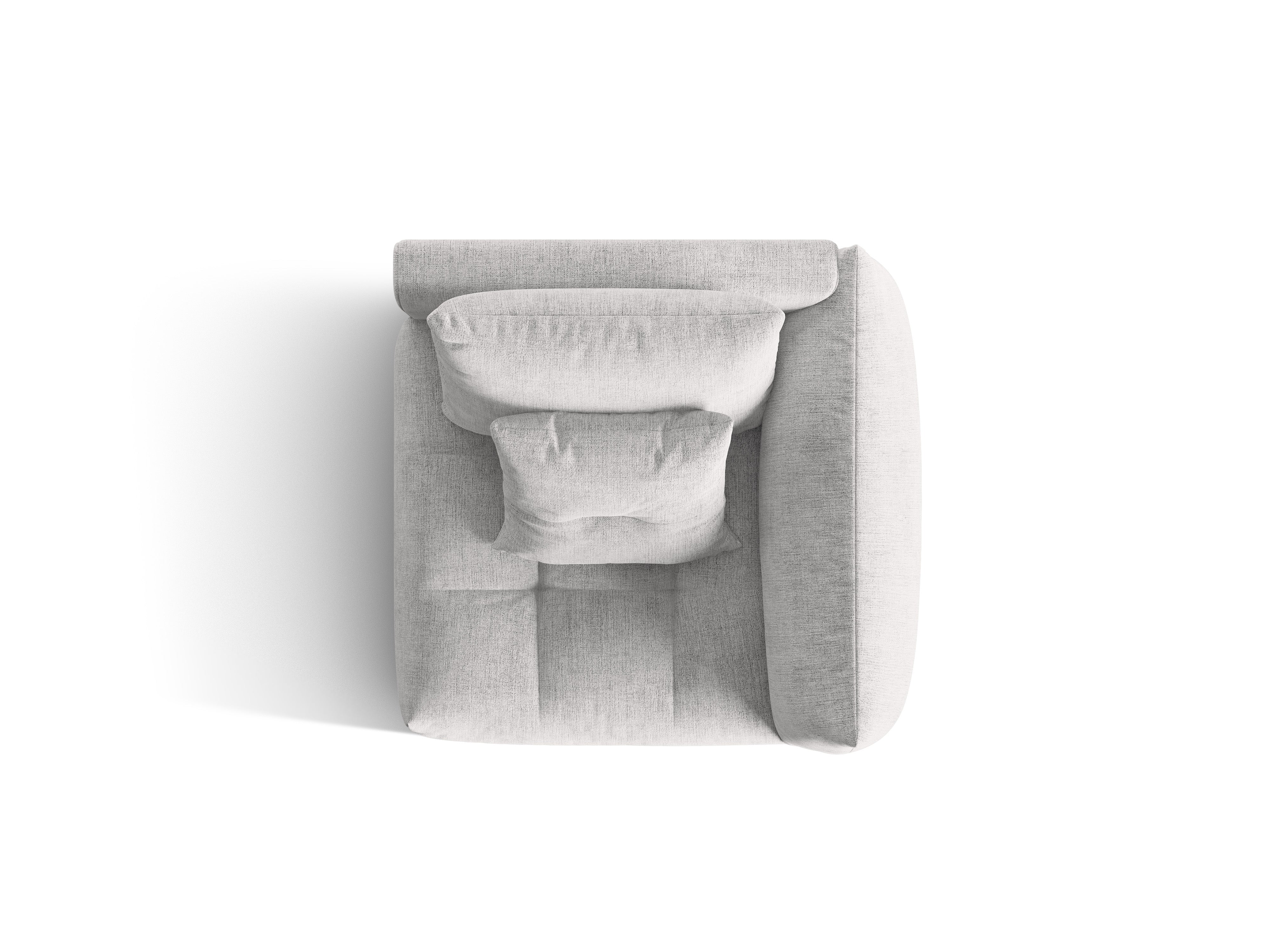 Sofa modułowa BLOOM - element prawostronny srebrny szenil - Image 4
