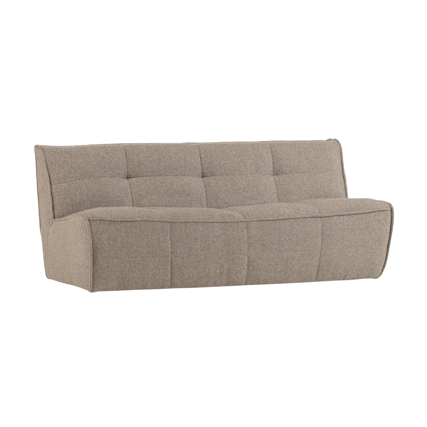 Sofa CLUSTER - moduł 3-osobowy beżowy bouclé