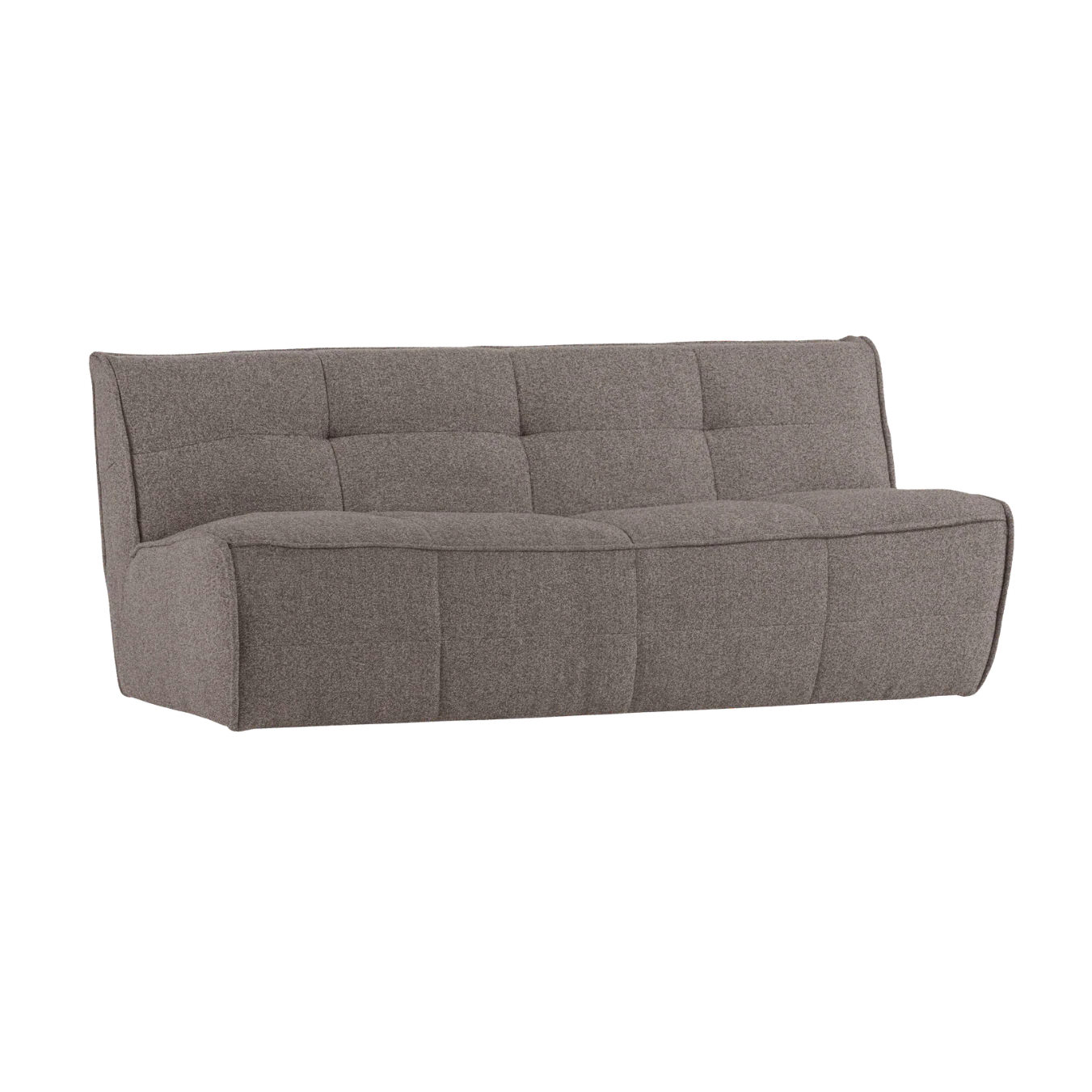 Sofa CLUSTER - moduł 3-osobowy szarobrązowy bouclé
