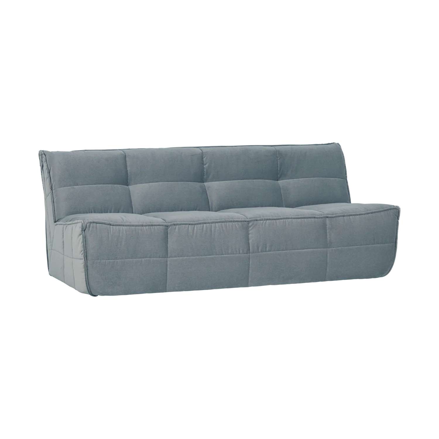 Sofa modułowa aksamitna CLUSTER - moduł 3-osobowy turkusowy