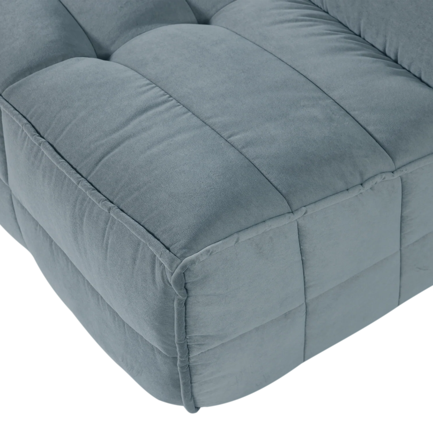 Sofa modułowa aksamitna CLUSTER - moduł 3-osobowy turkusowy - Image 2