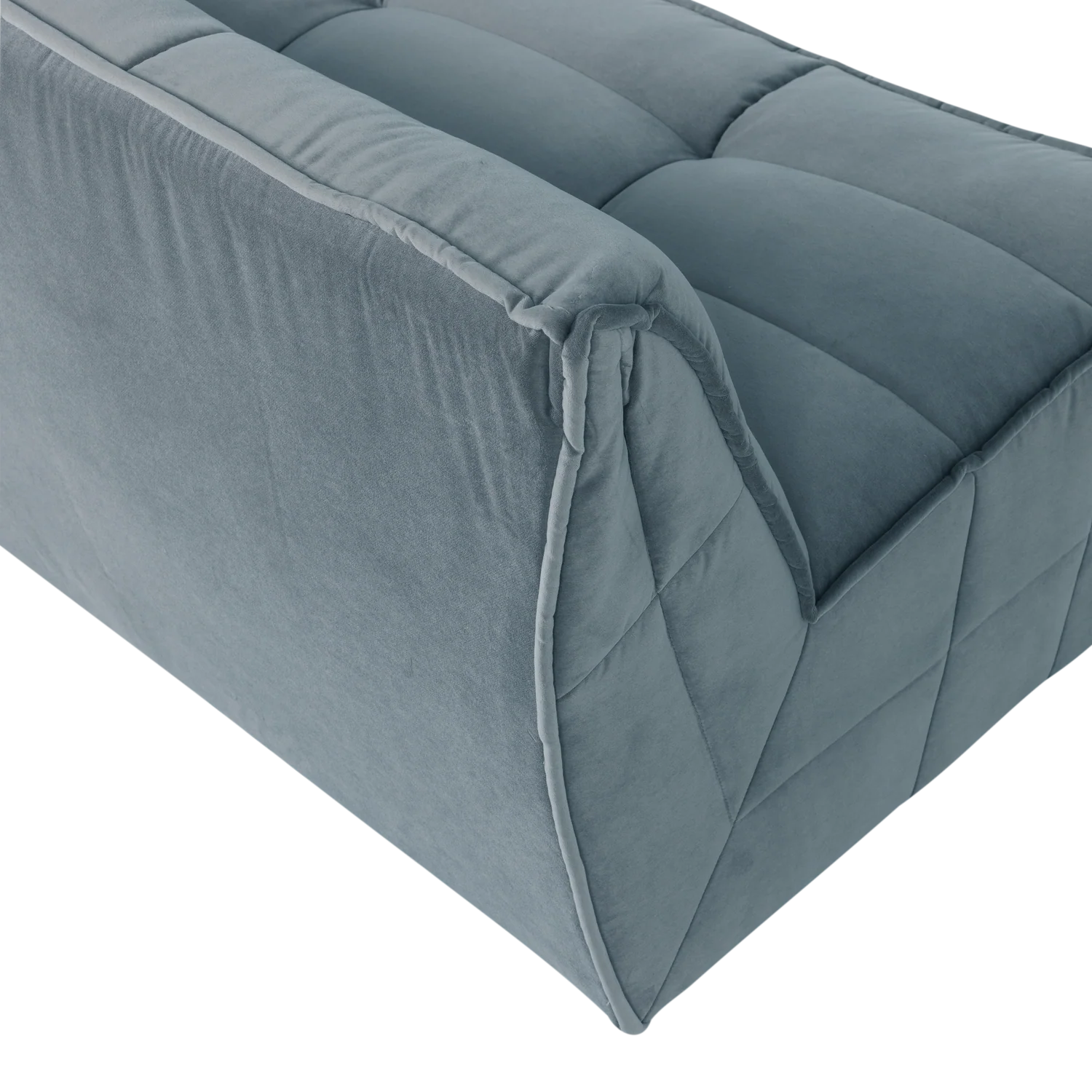 Sofa modułowa aksamitna CLUSTER - moduł 3-osobowy turkusowy - Image 5