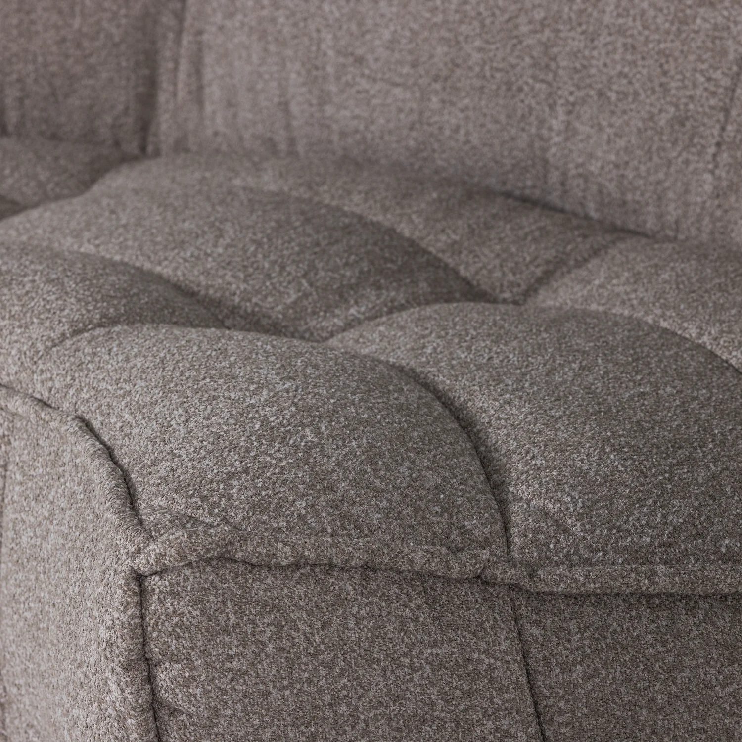 Sofa CLUSTER - moduł narożny szarobrązowy bouclé - Image 2