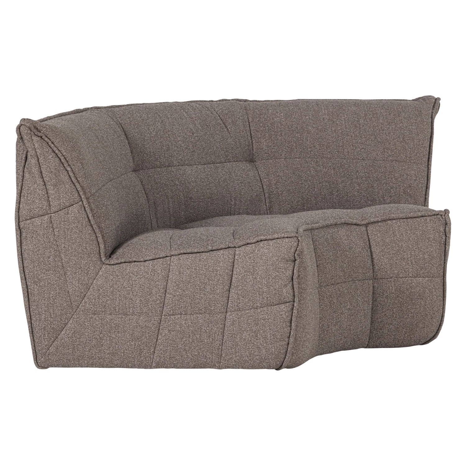 Sofa CLUSTER - moduł narożny szarobrązowy bouclé - Image 4