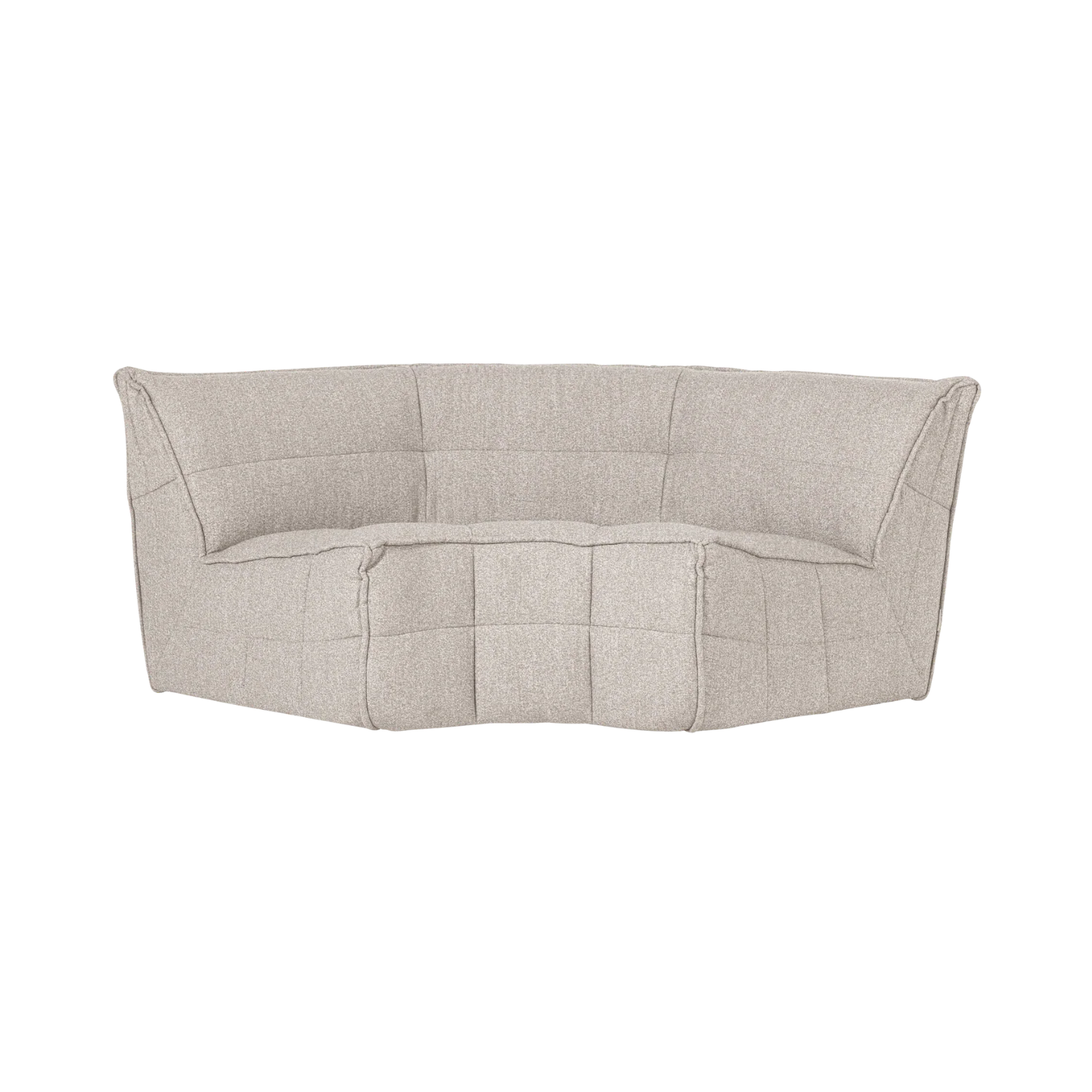 Sofa CLUSTER - moduł narożny piaskowy bouclé