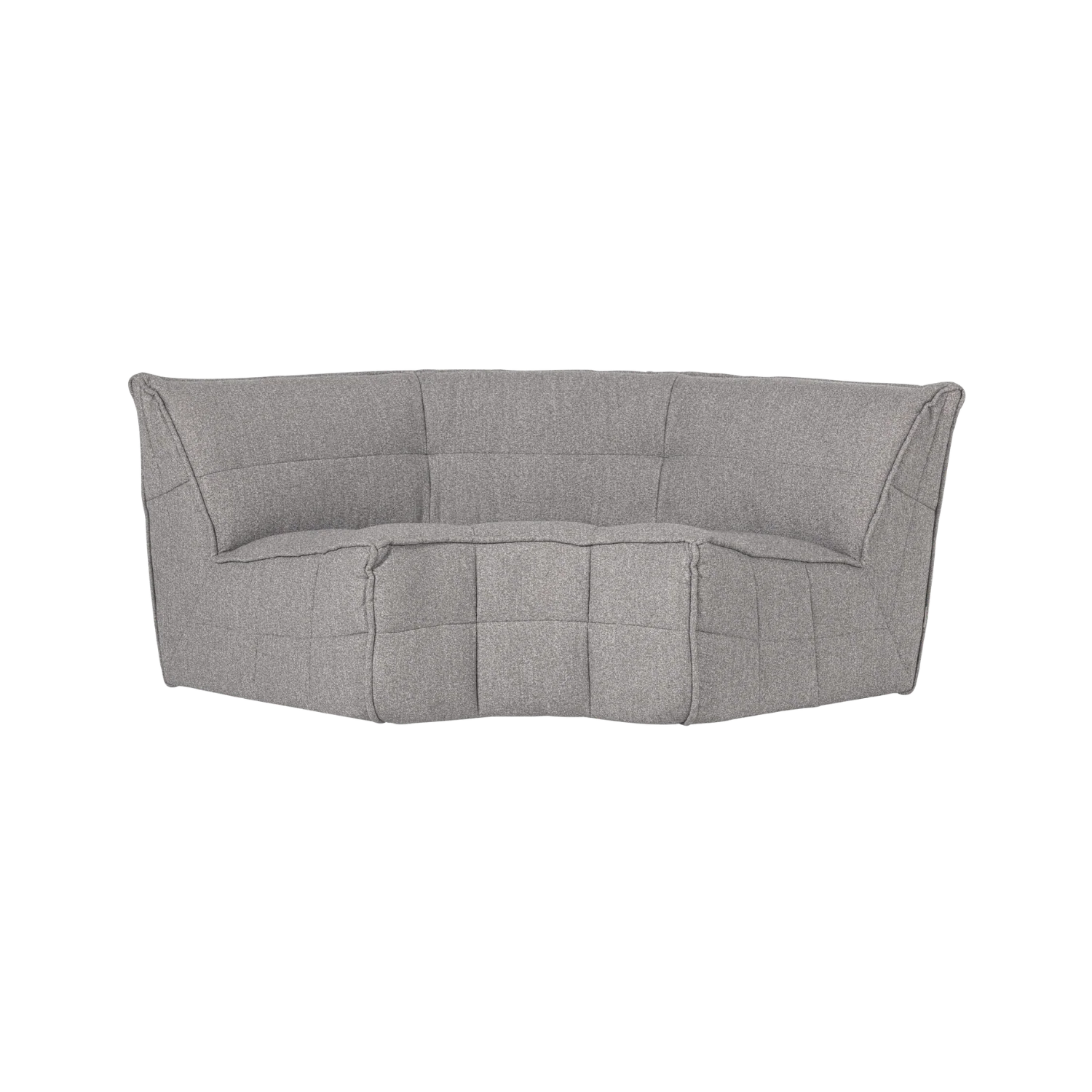 Sofa CLUSTER - moduł narożny szary bouclé