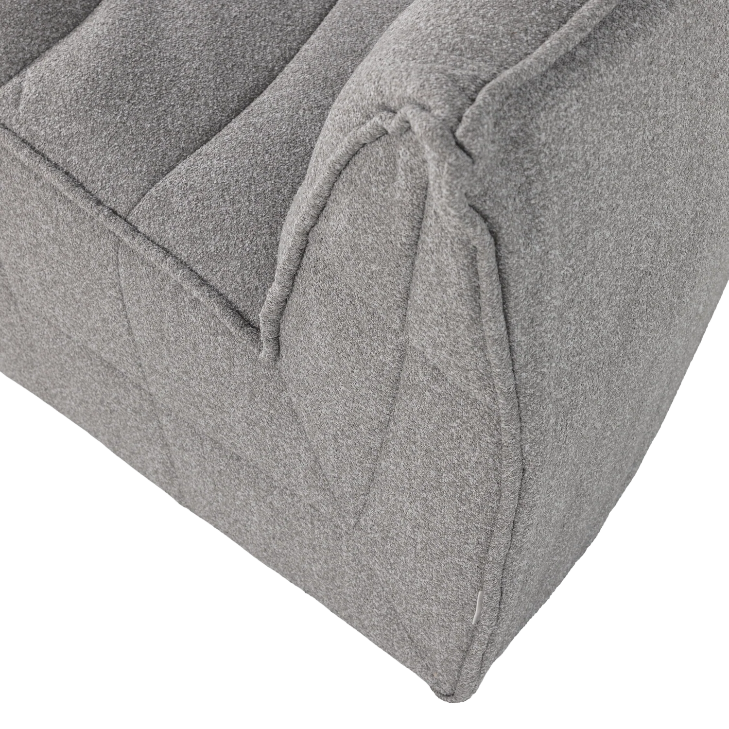 Sofa CLUSTER - moduł narożny szary bouclé - Image 6