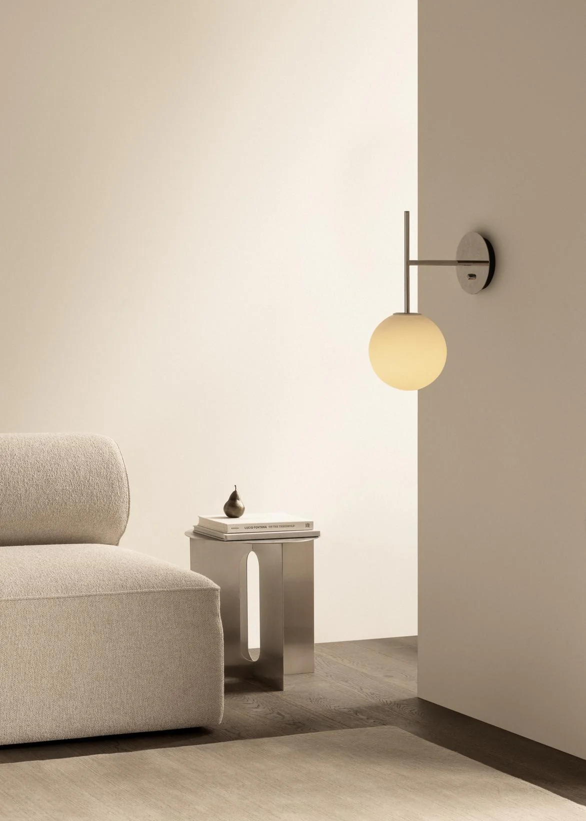 Sofa modułowa EAVE - moduł narożny lewostronny kremowy - Image 4