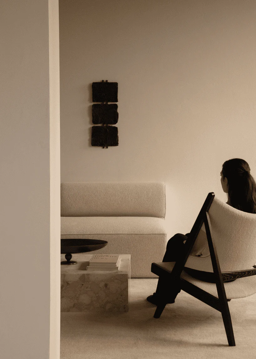 Sofa modułowa EAVE - moduł narożny lewostronny kremowy - Image 6