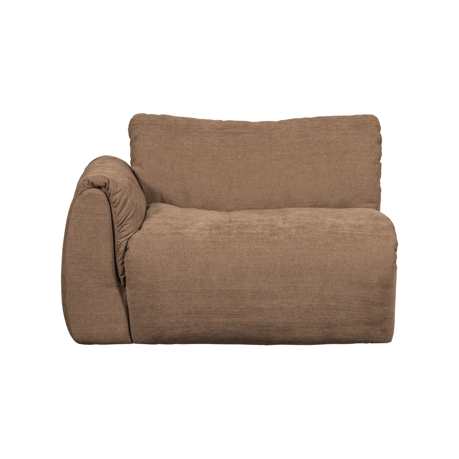 Sofa modułowa BAGGY - element lewostronny brązowy