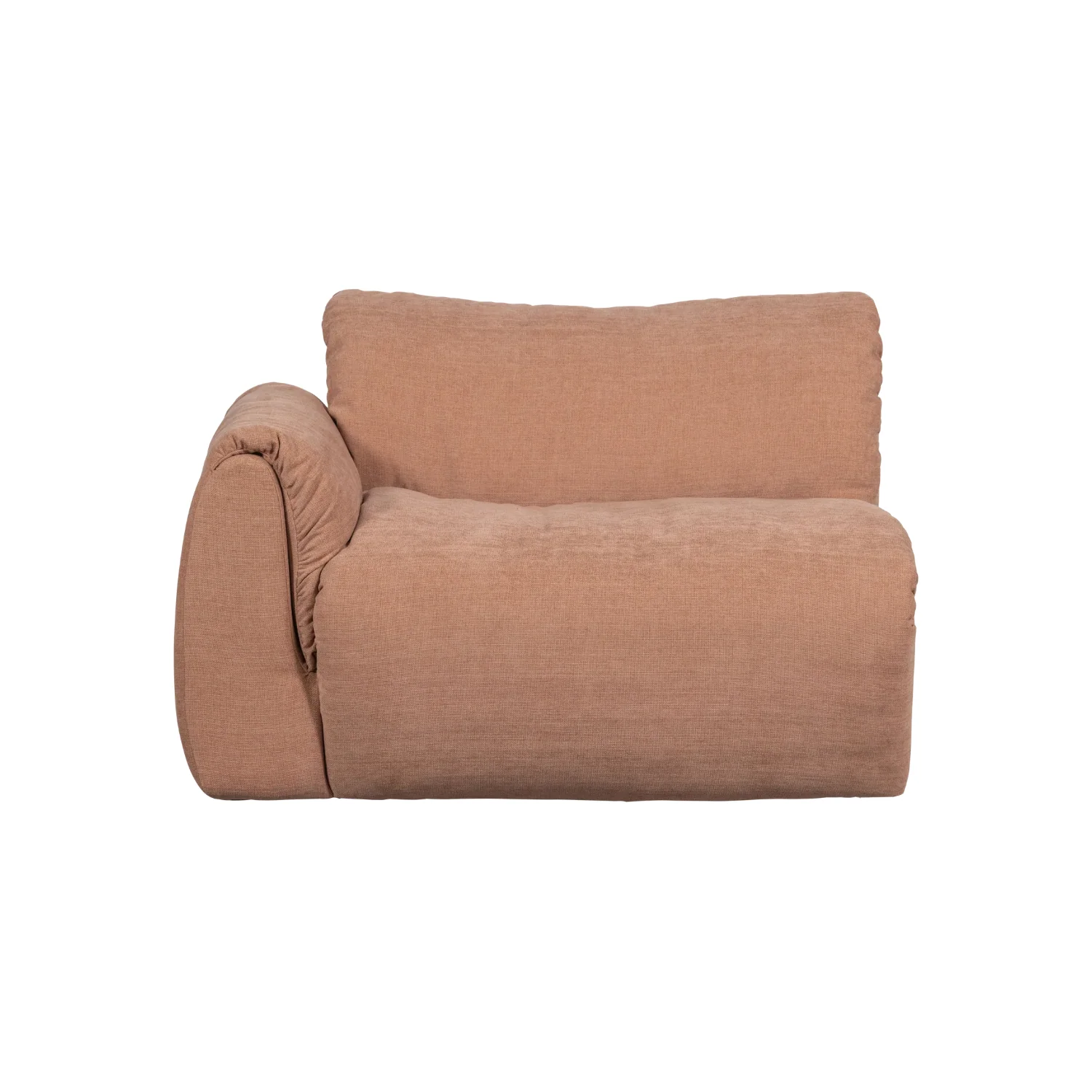 Sofa modułowa BAGGY - element lewostronny różowy