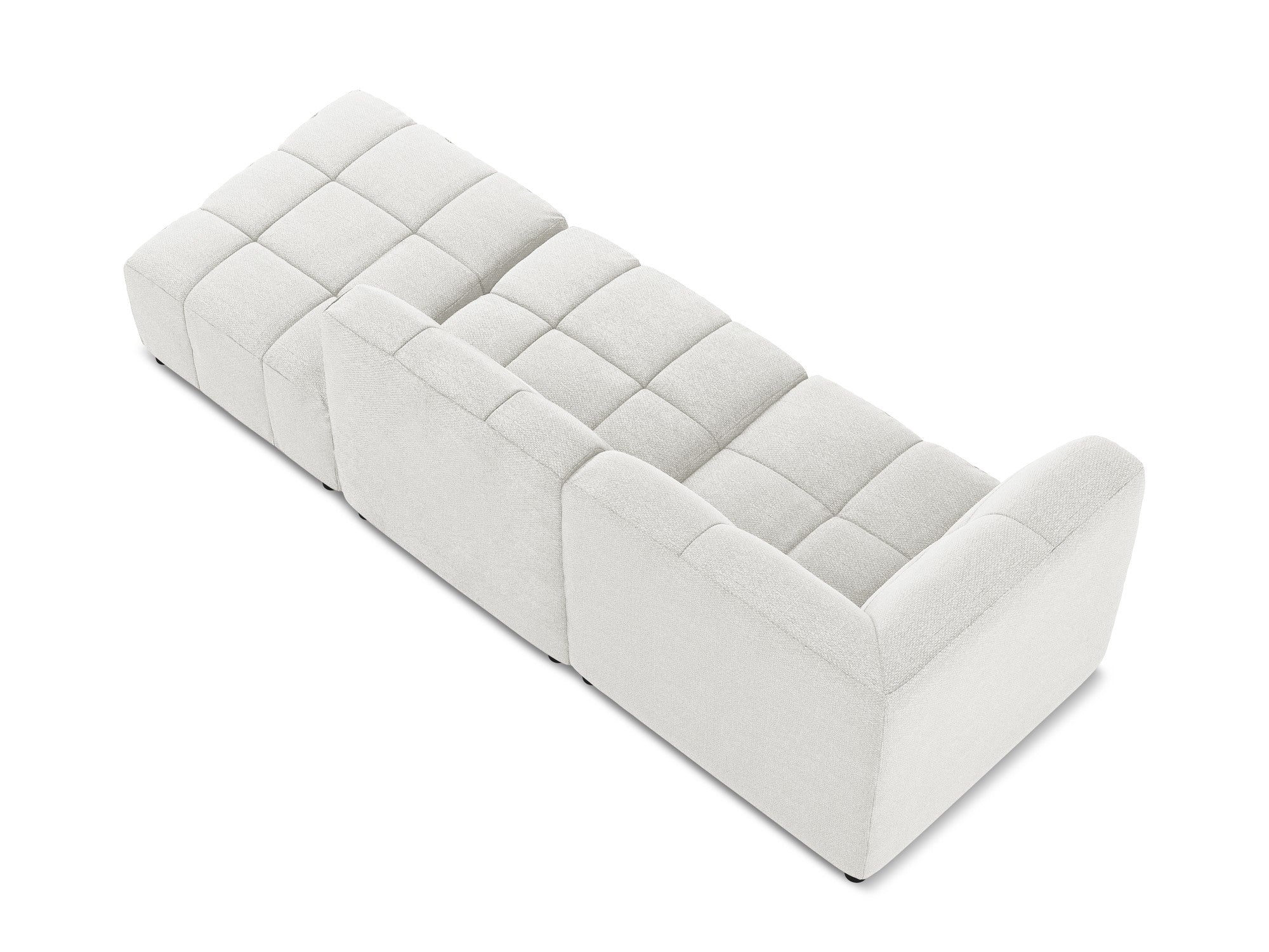Sofa modułowa lewostronna otwarta 3-osobowa ALOHA biały boucle - Image 5