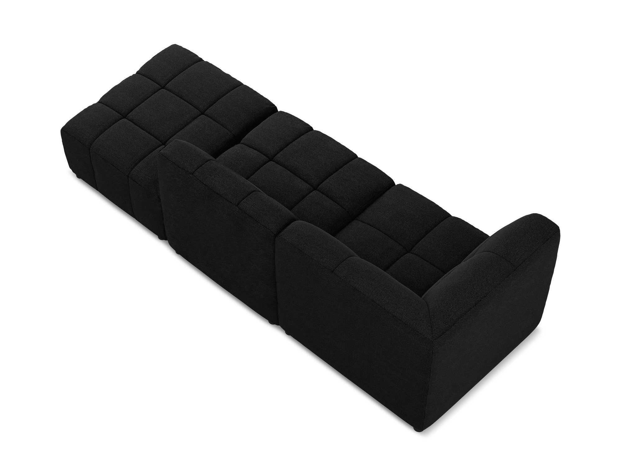 Sofa modułowa lewostronna otwarta 3-osobowa ALOHA czarny boucle - Image 5
